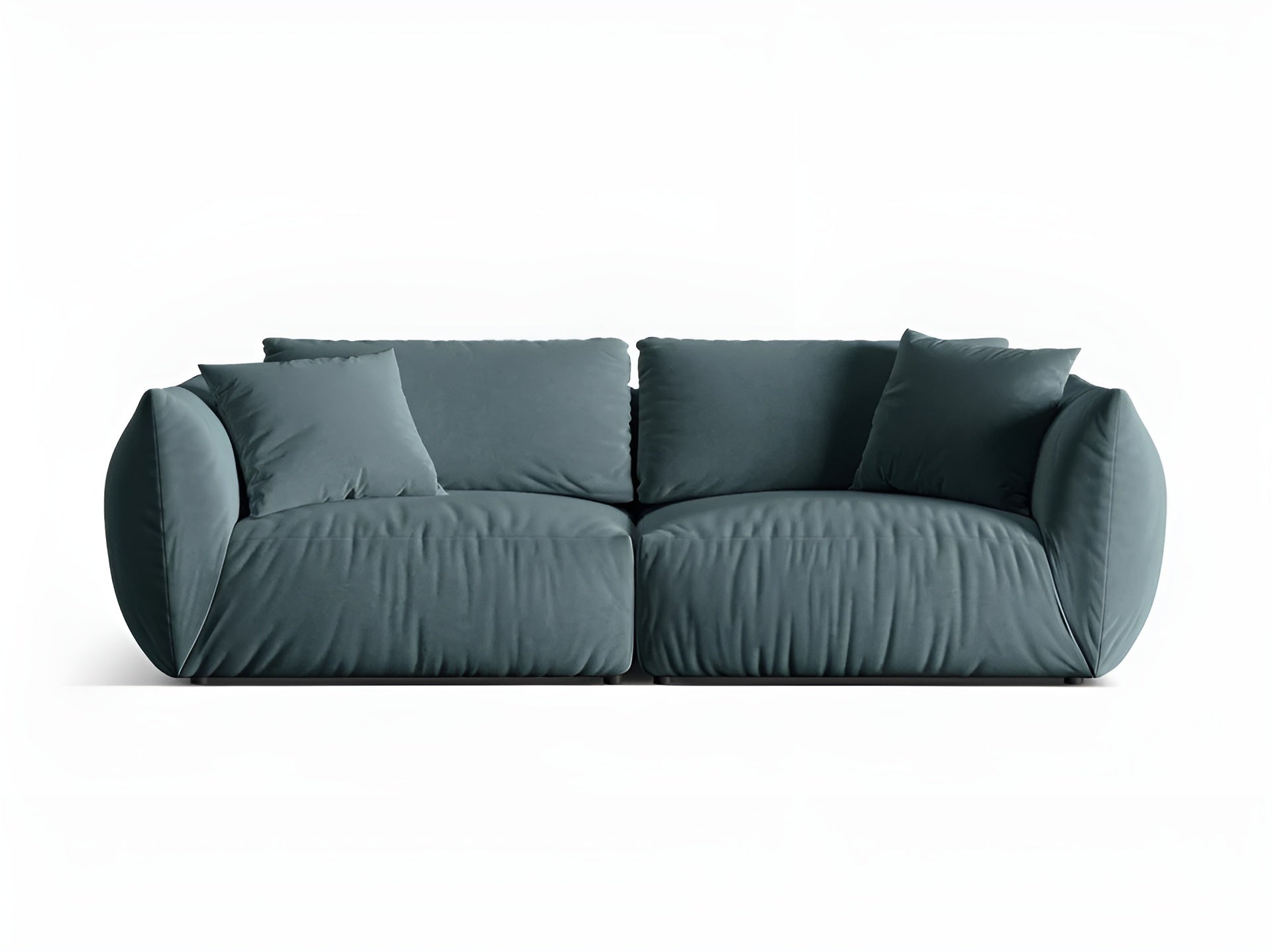 Sofa aksamitna 4-osobowa CHRIS jasnoniebieski