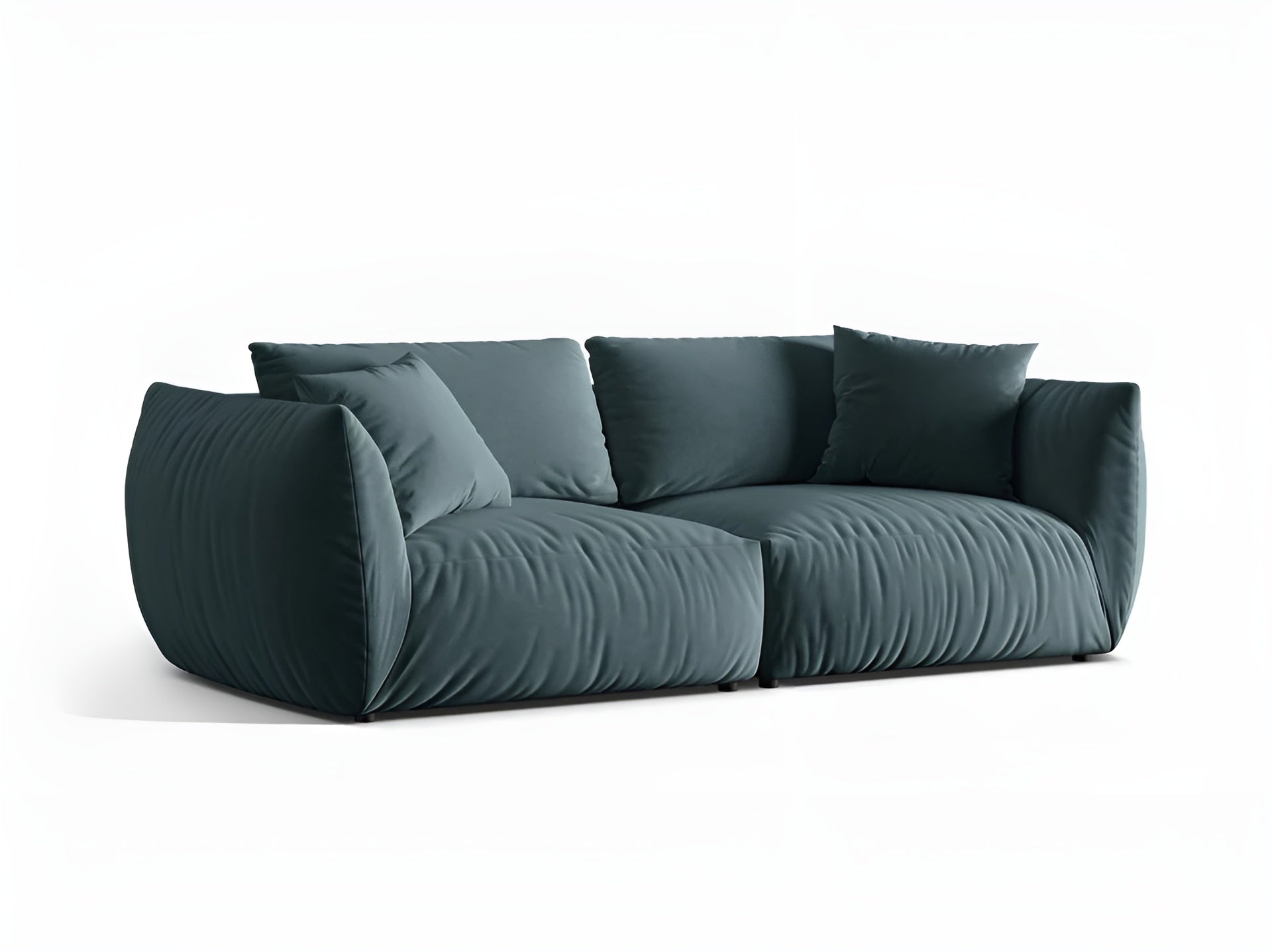 Sofa aksamitna 4-osobowa CHRIS jasnoniebieski