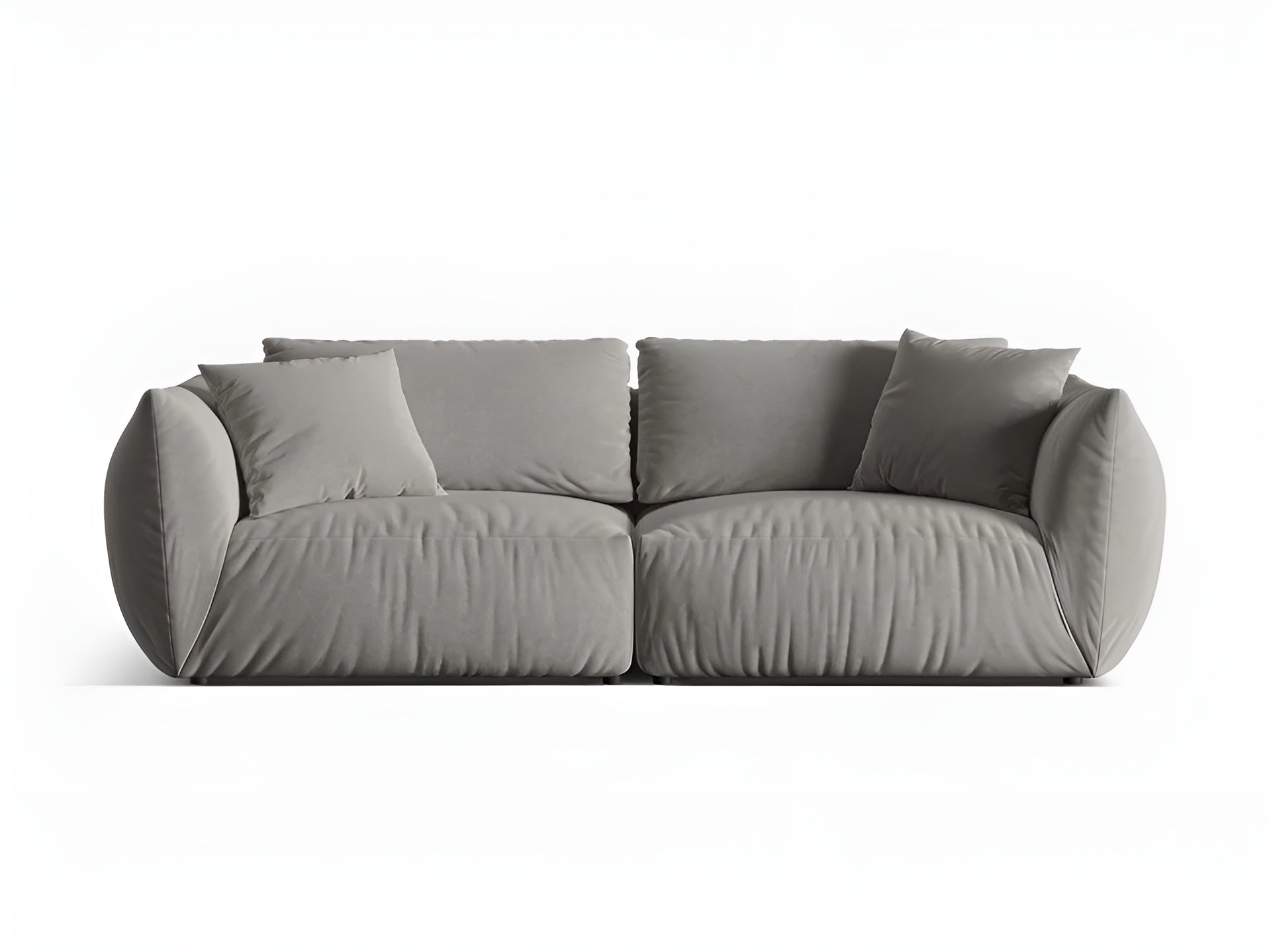 Sofa aksamitna 4-osobowa CHRIS szary