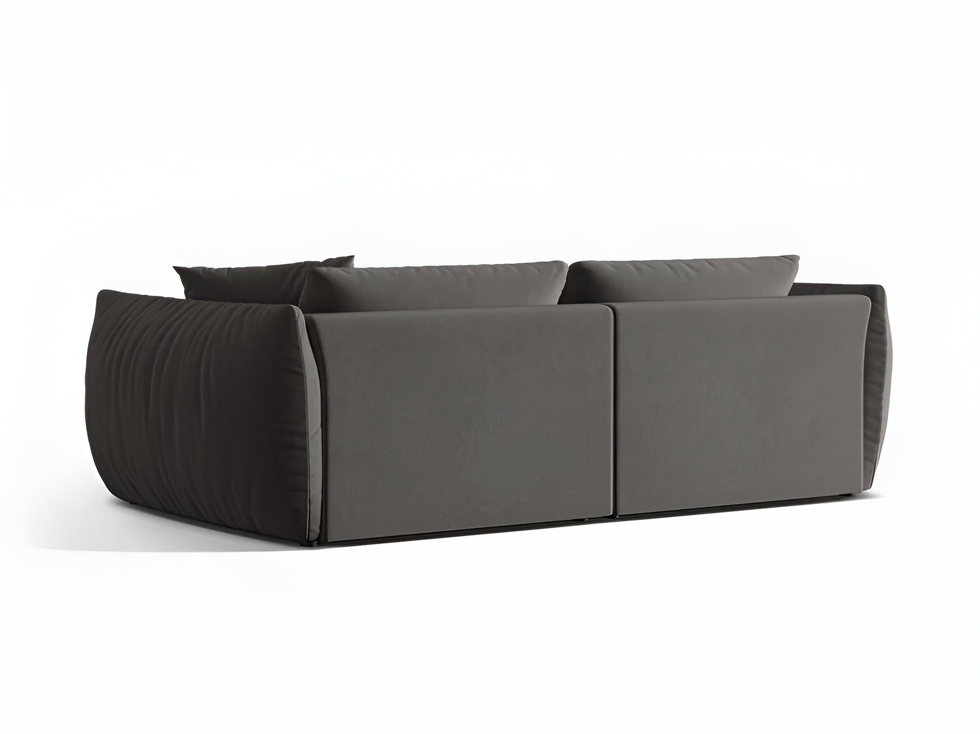Sofa aksamitna 4-osobowa CHRIS ciemnoszary
