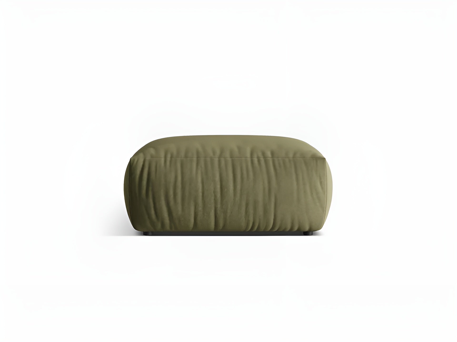 CHRIS green velvet pouf