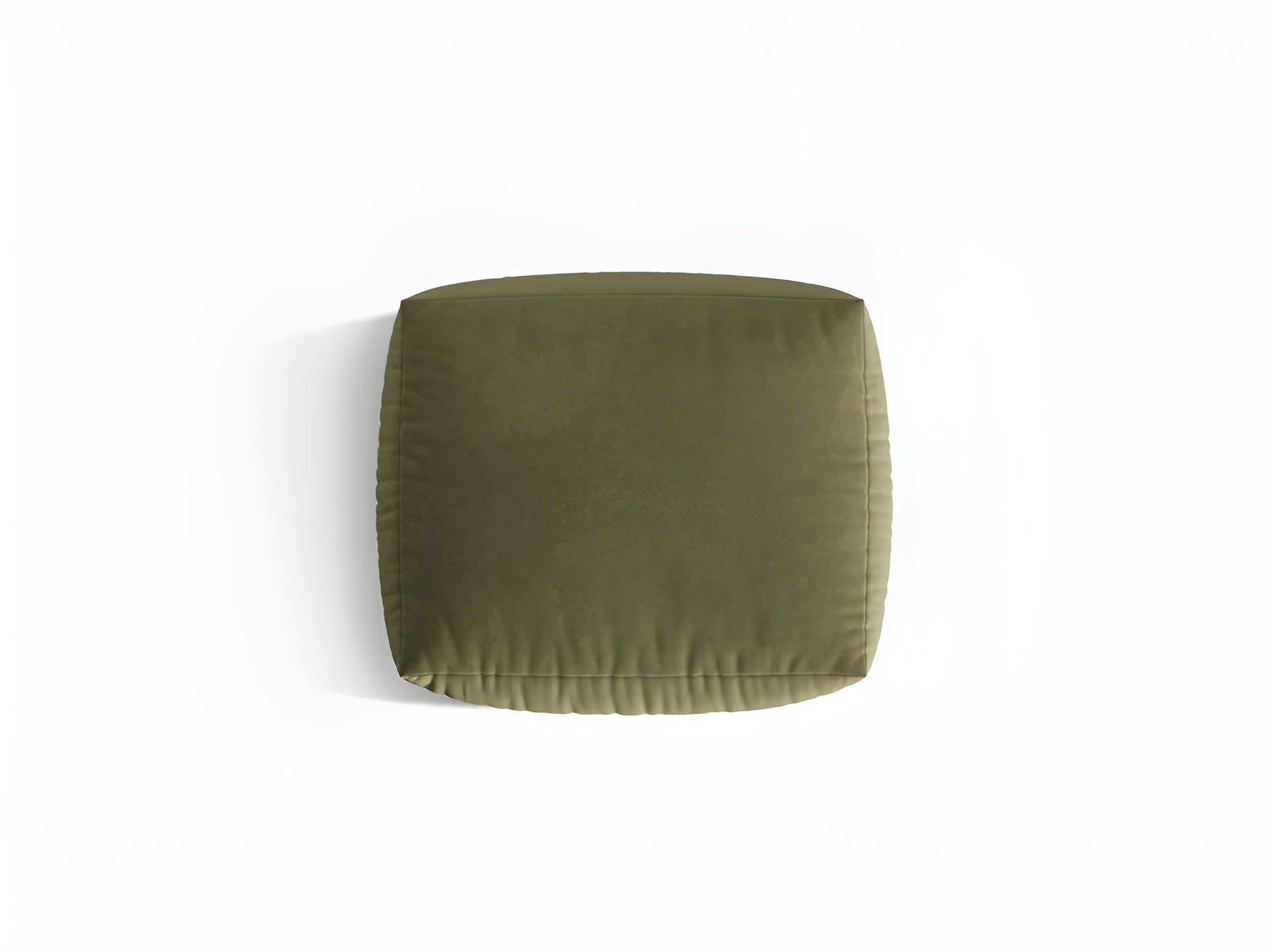 CHRIS green velvet pouf