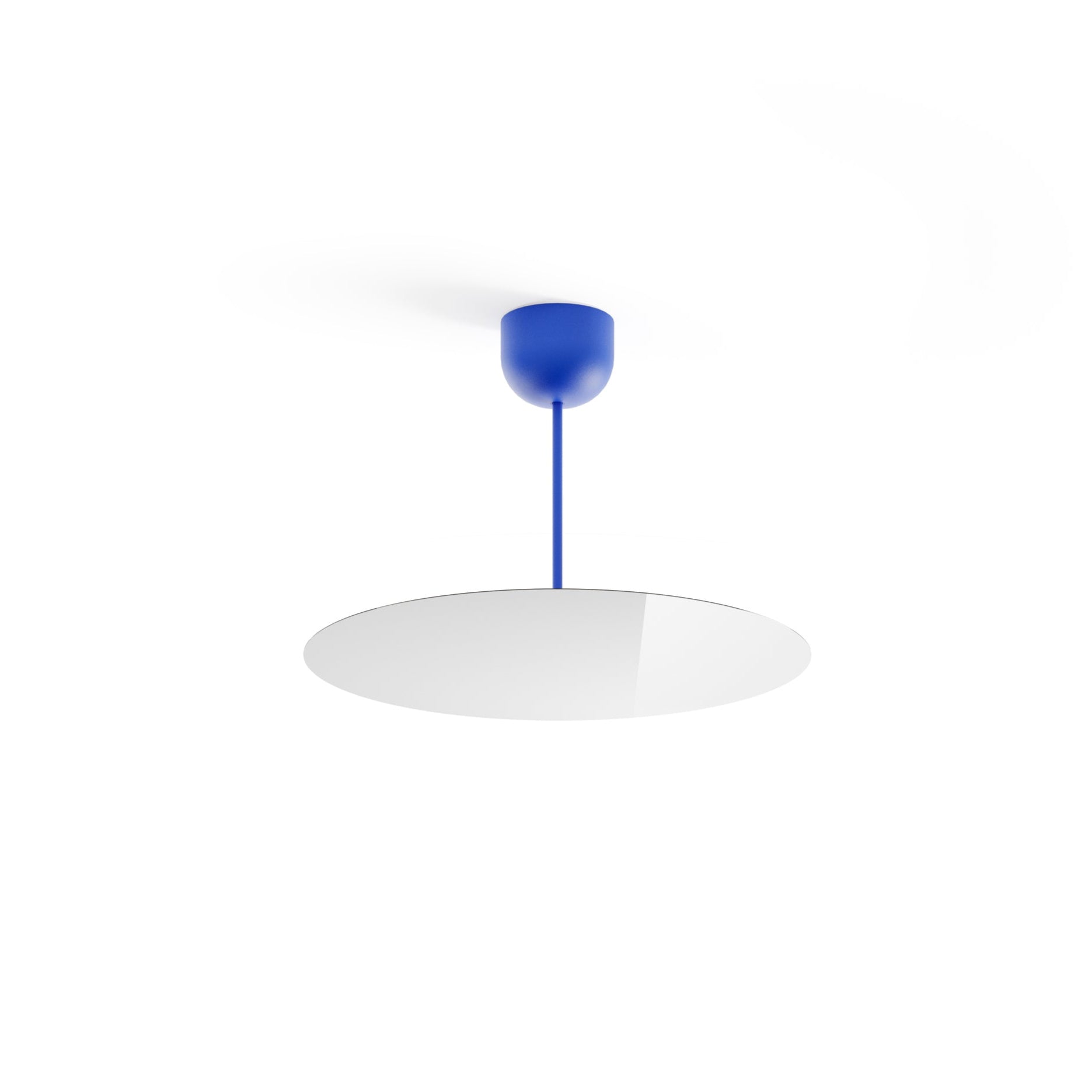 MilliMetro blue hanging lamp with a mirror effect