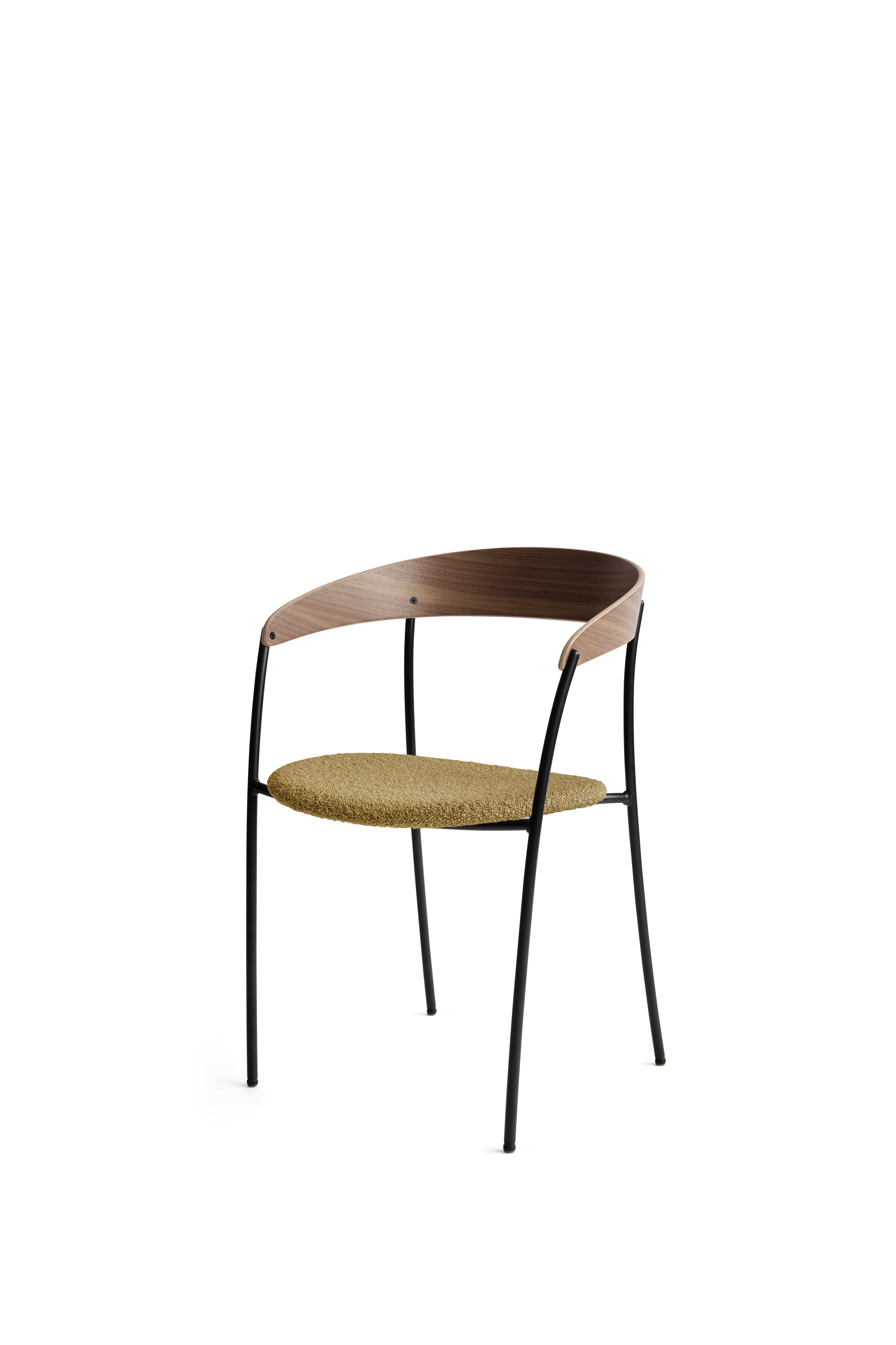 Chair with armrests Missing Upholstered with nut veneer