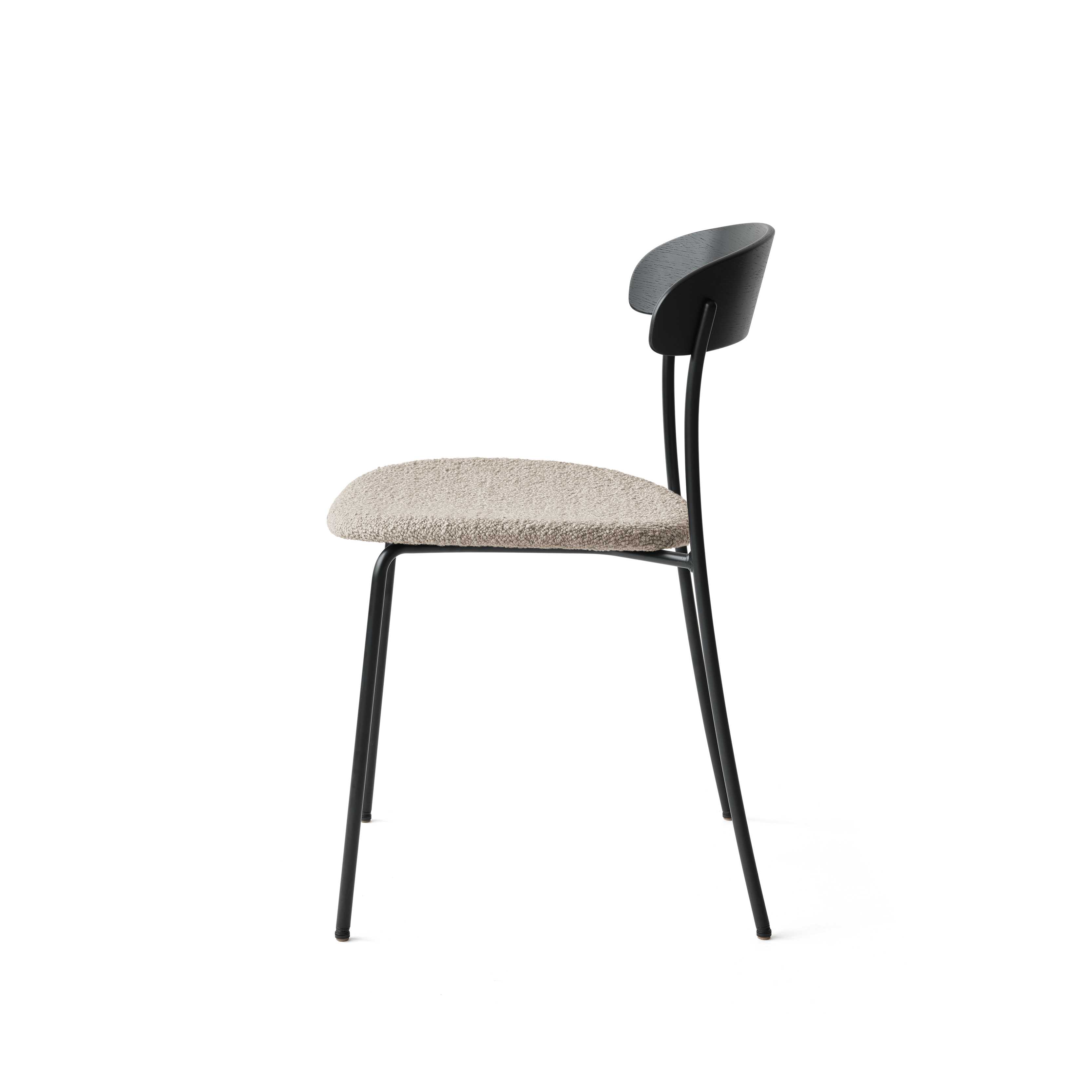 Missing upholstered chair with black ash veneer