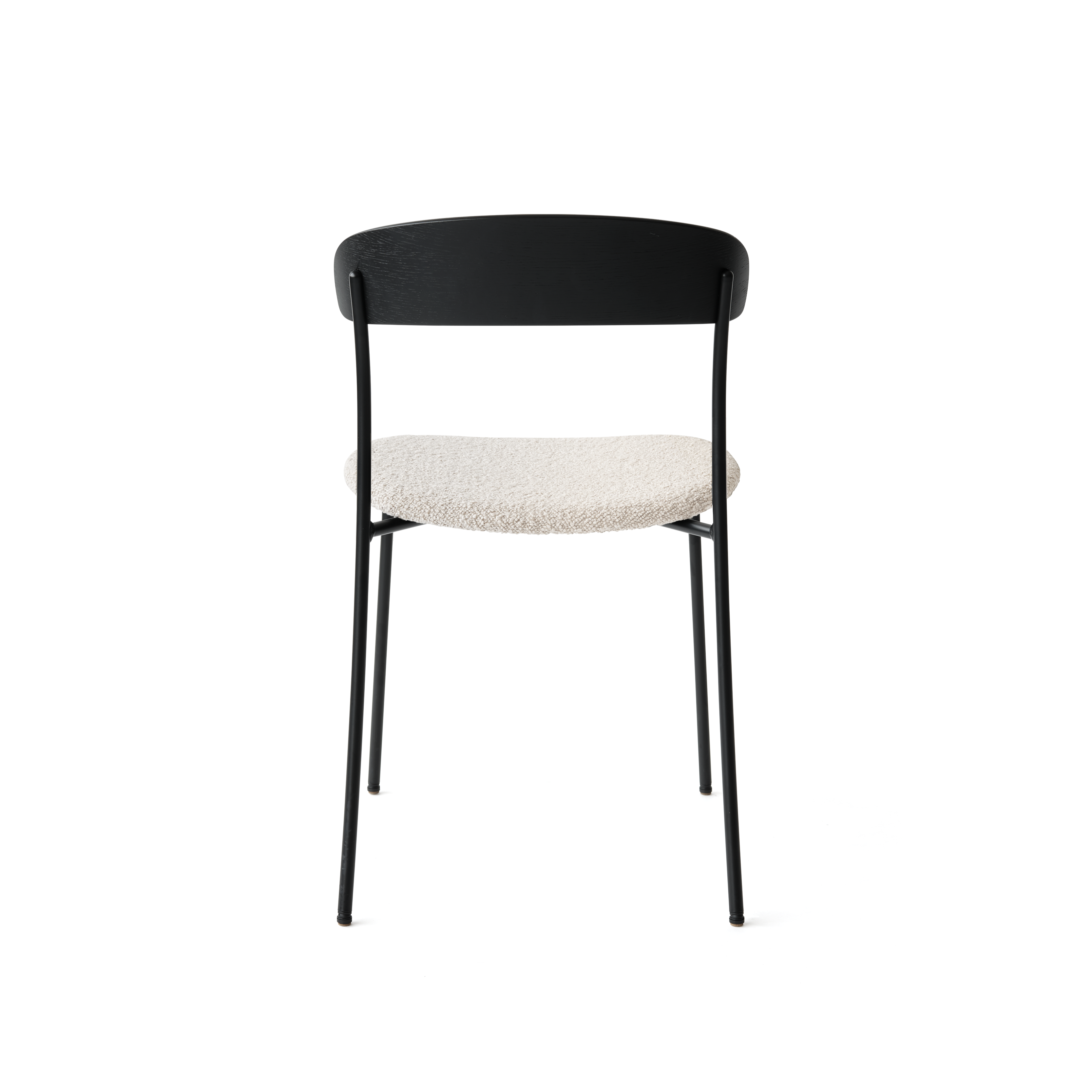 Missing upholstered chair with black ash veneer