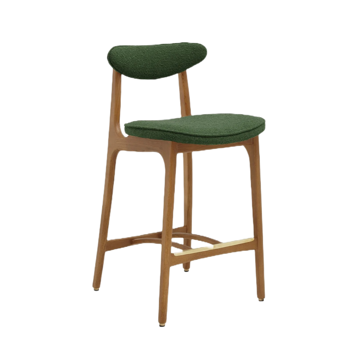 Krzesło barowe 200-190 zielony w tkaninie Boucle Bottle Green 366 concept    Eye on Design