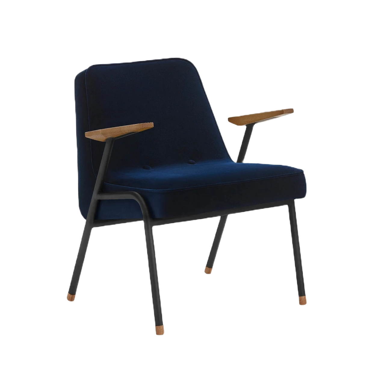 Fotel 366 METAL niebieski w tkaninie Velvet Indigo 366 concept    Eye on Design