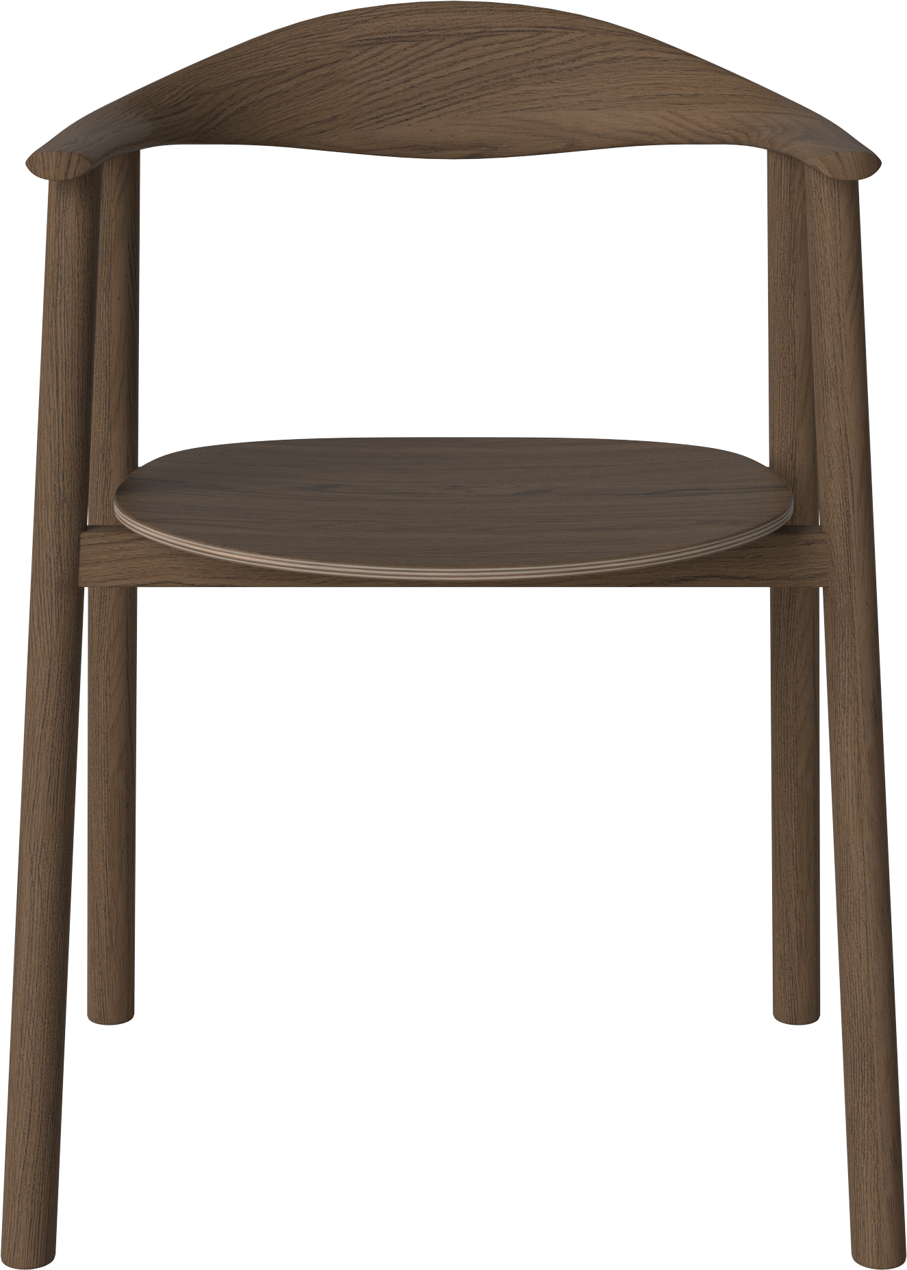 Swing chair dark oak wood