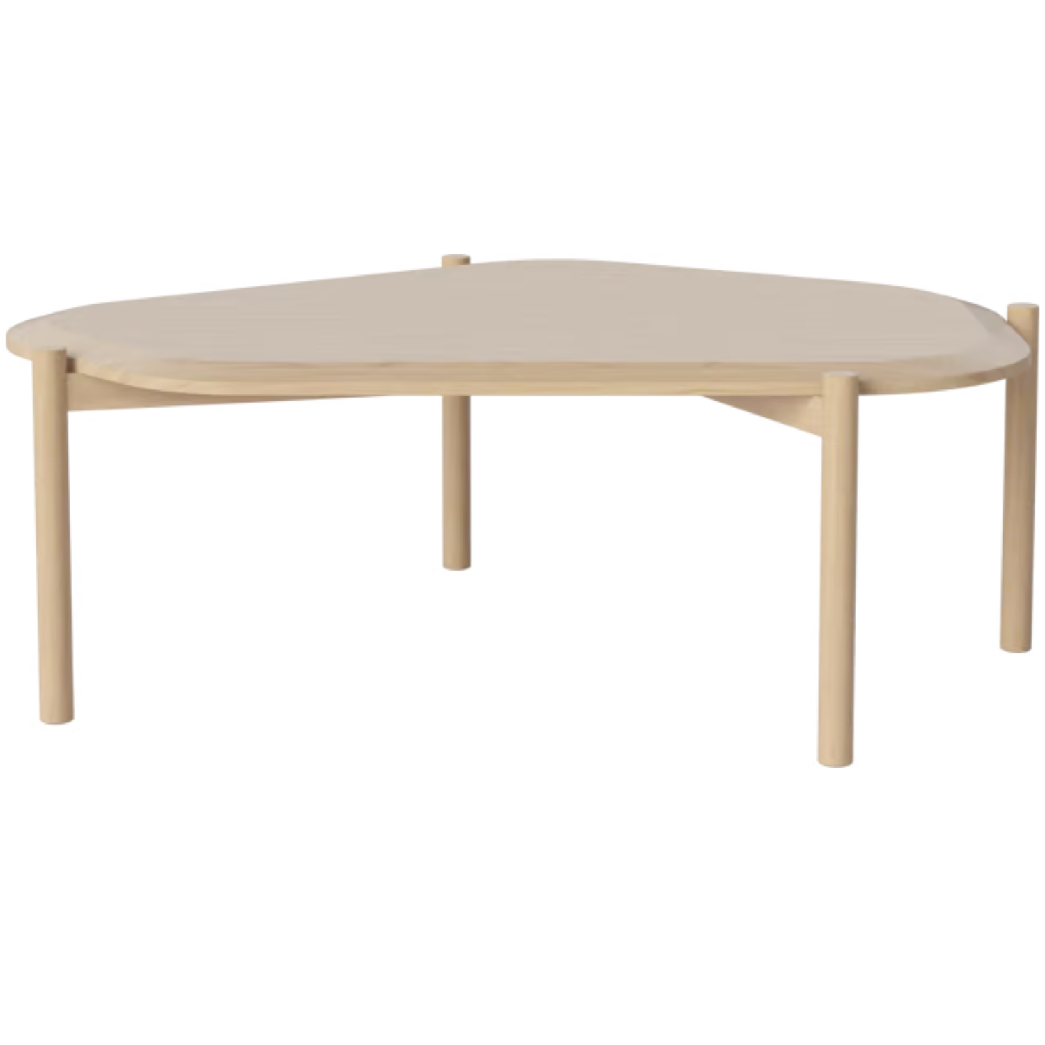 Coffee table island whitened oak wood