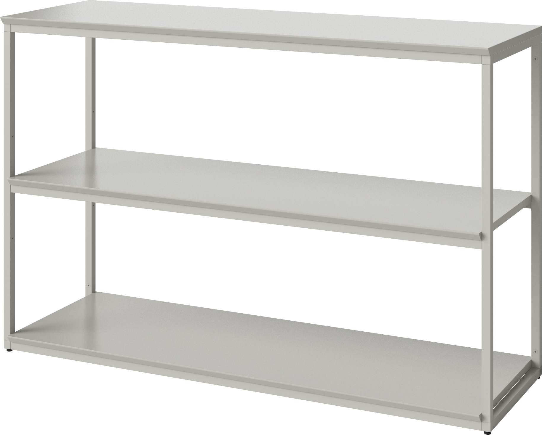 Low gray neutra shelf