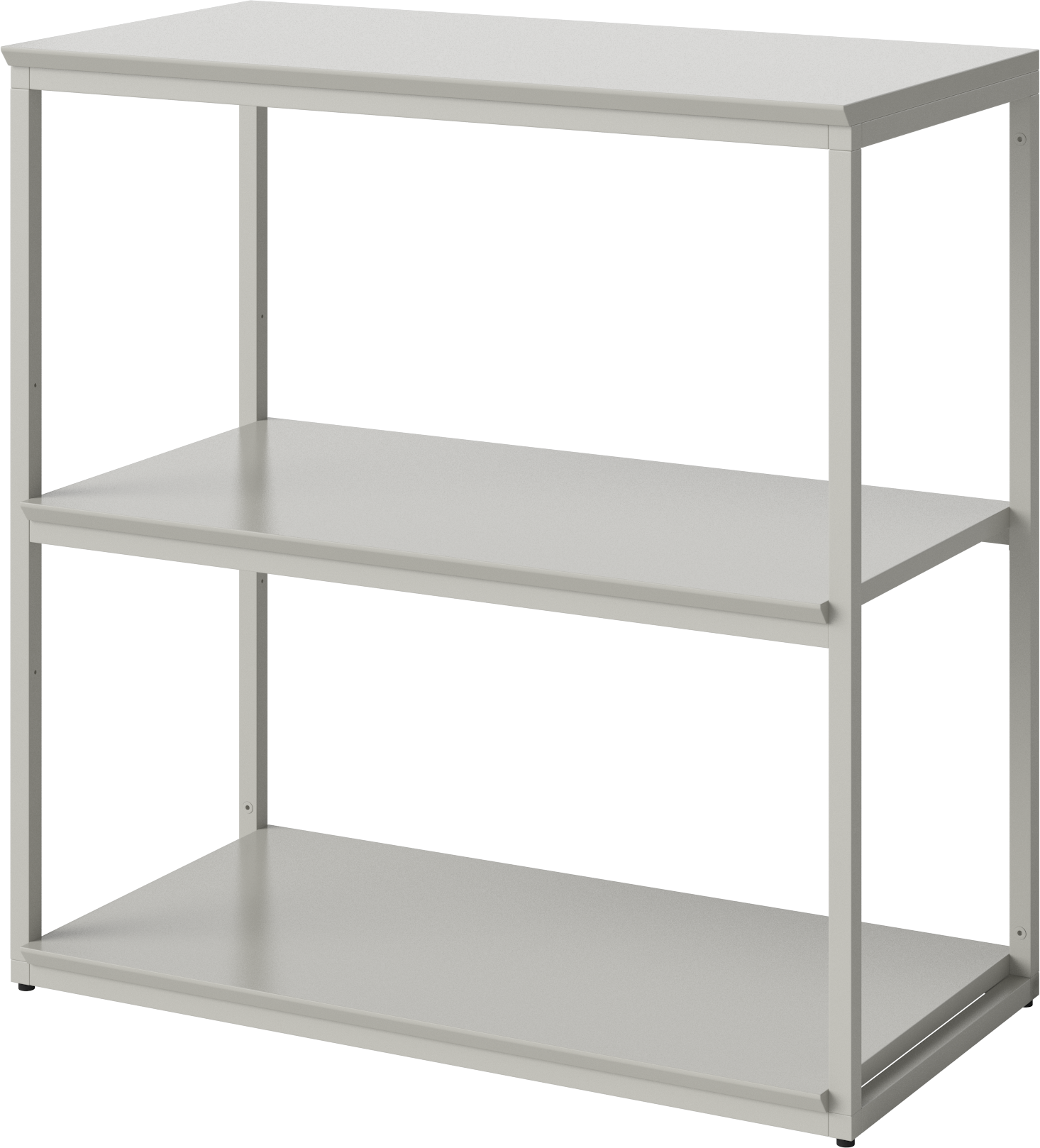 Low gray neutra shelf