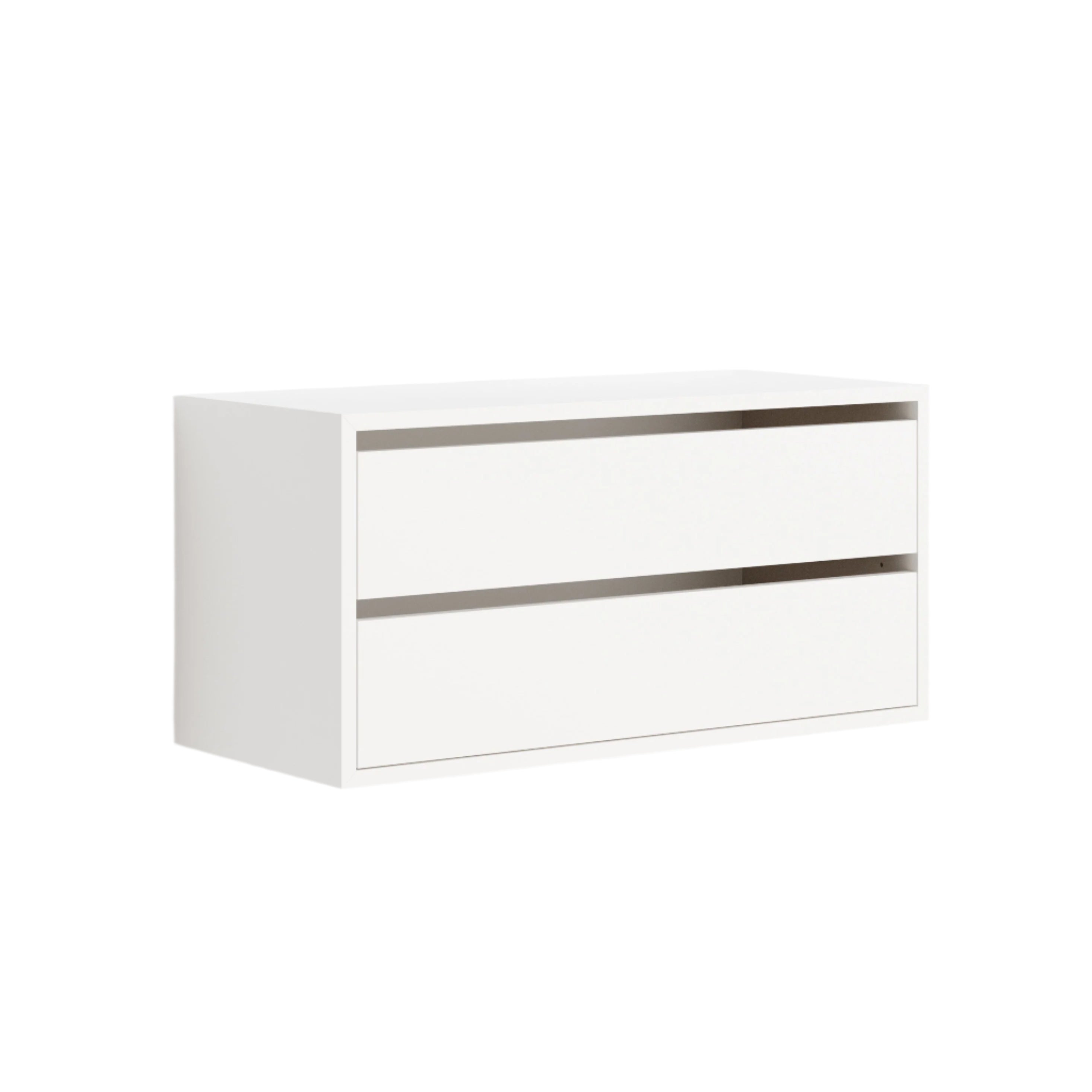 Hanging cabinet with New Works White drawers