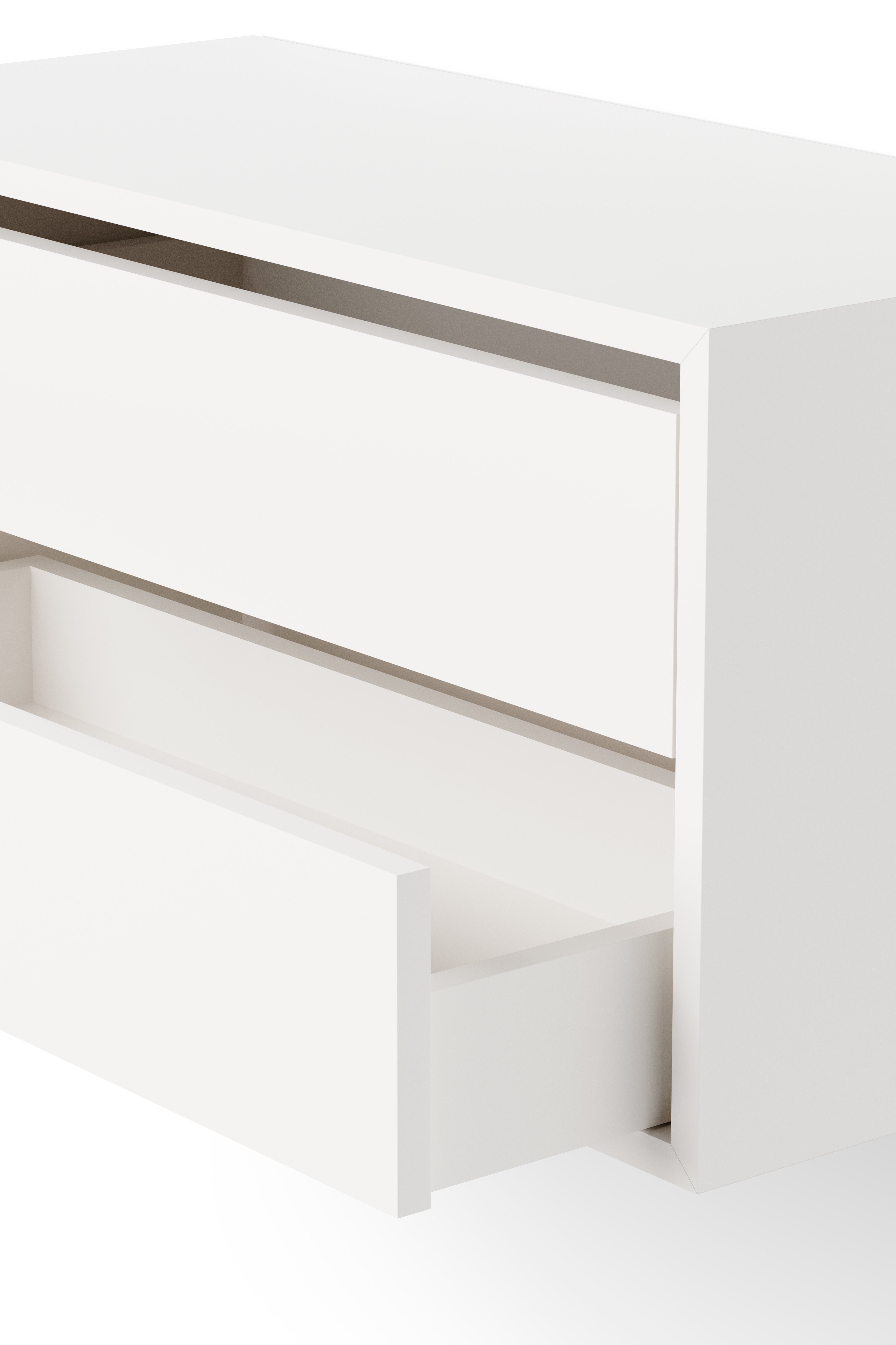 Hanging cabinet with New Works White drawers