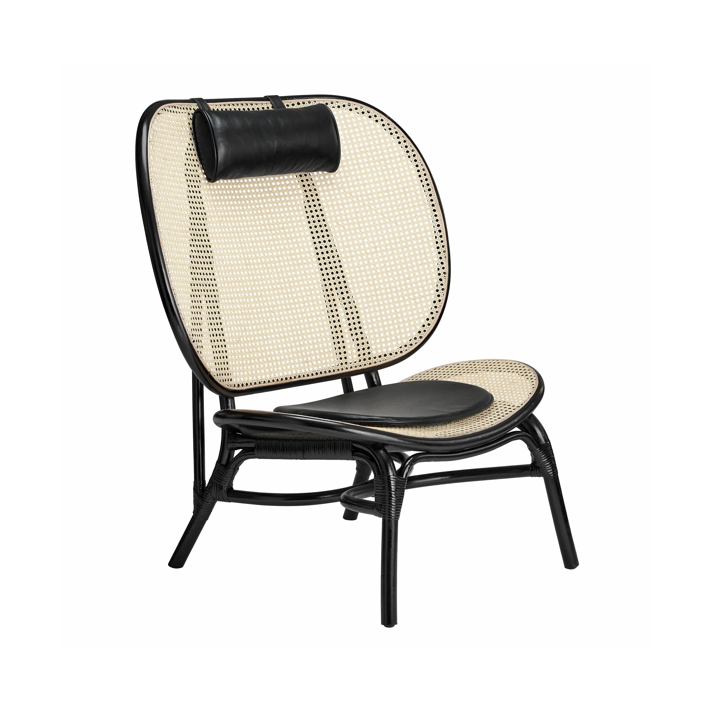 Fotel NOMAD czarny bambusowy z rattanem NORR11    Eye on Design