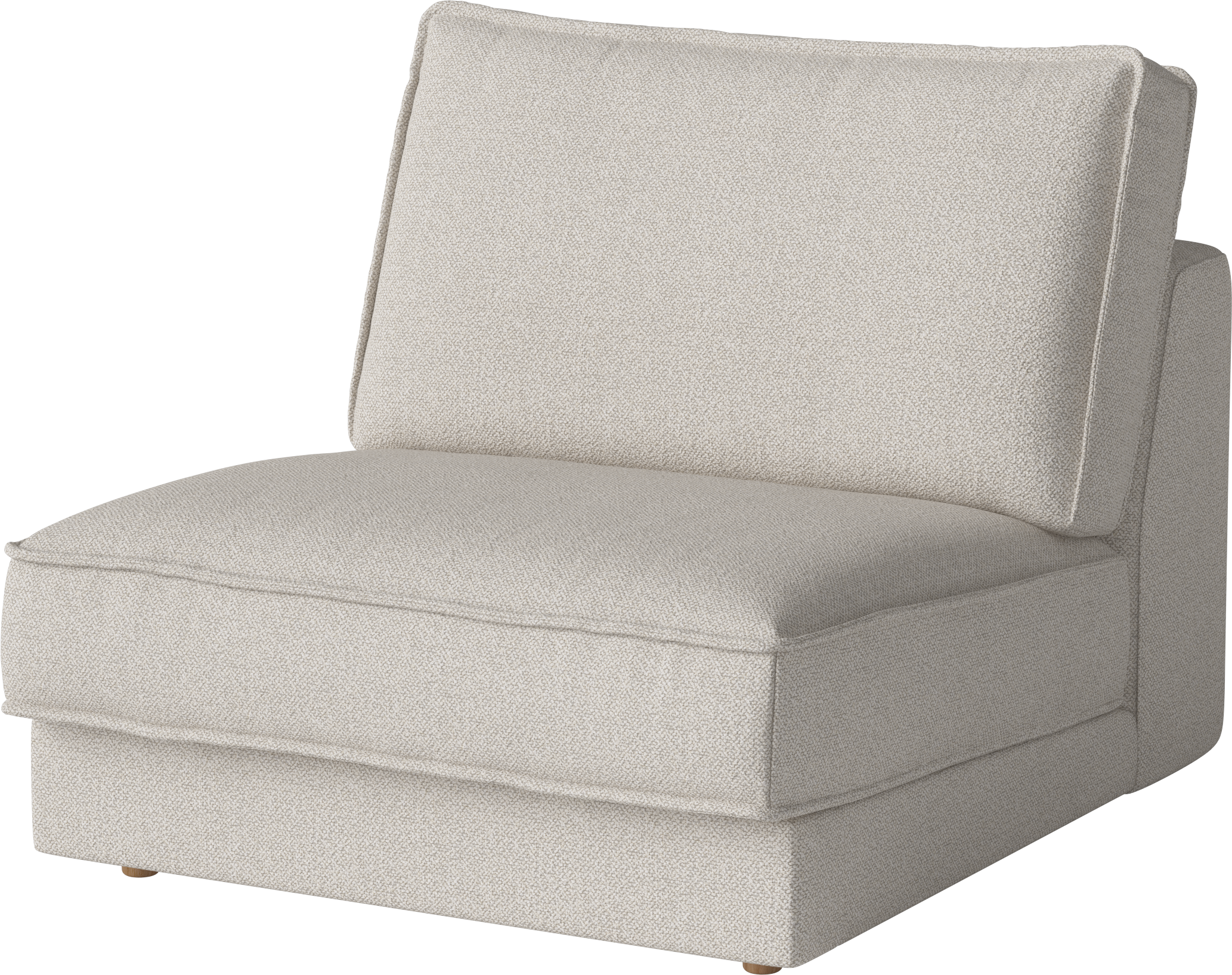 Sofa modułowa NOORA - moduł środkowy z dębową podstawą