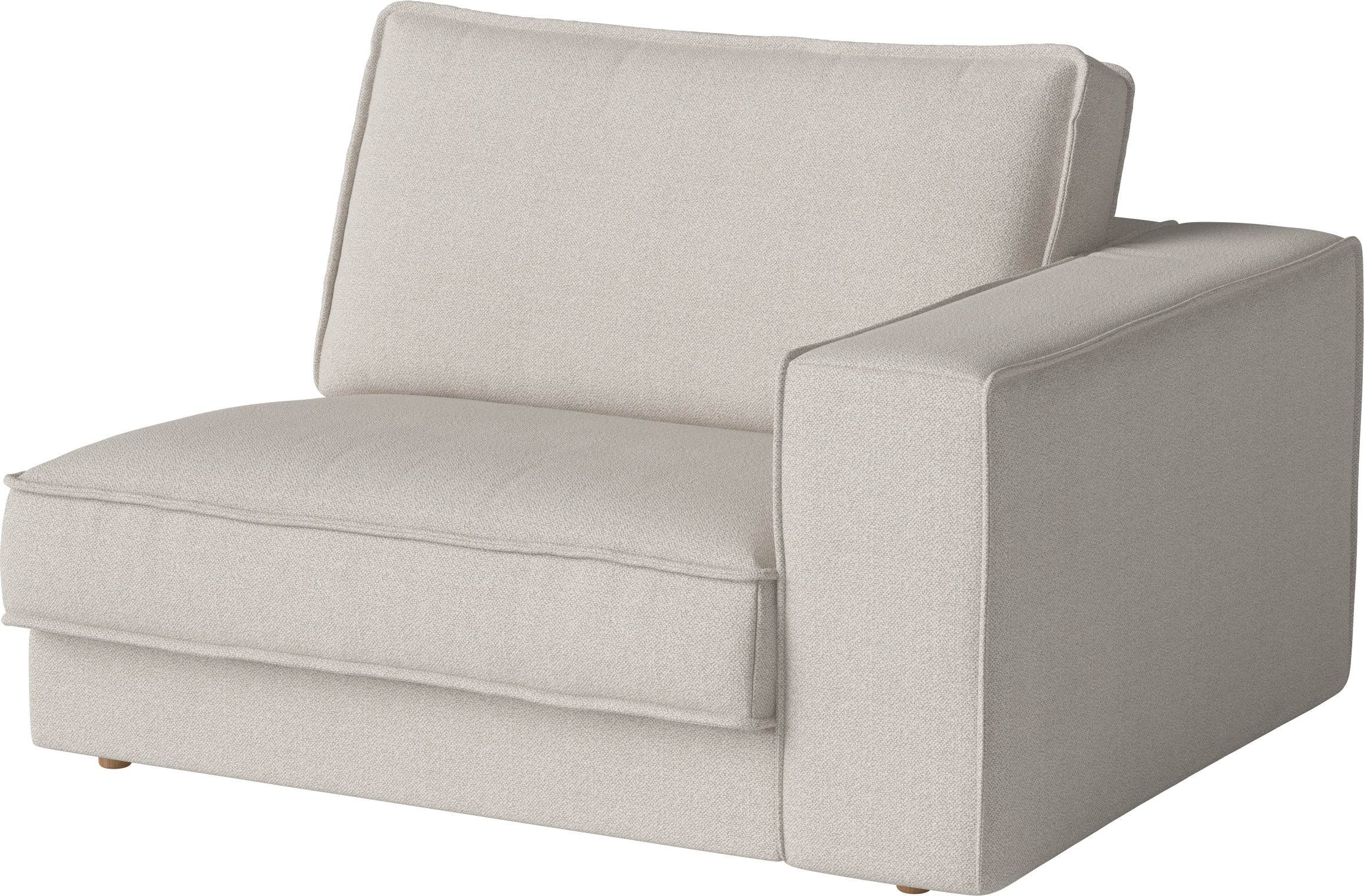 Noora Modulare Sofa - rechts -Handmodul mit einer Eichenbasis