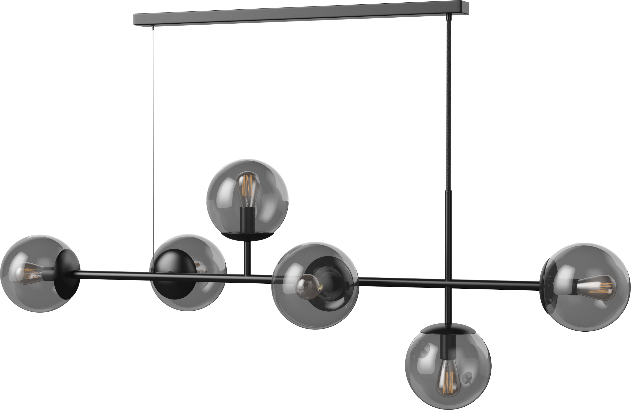 Black orb chandelier