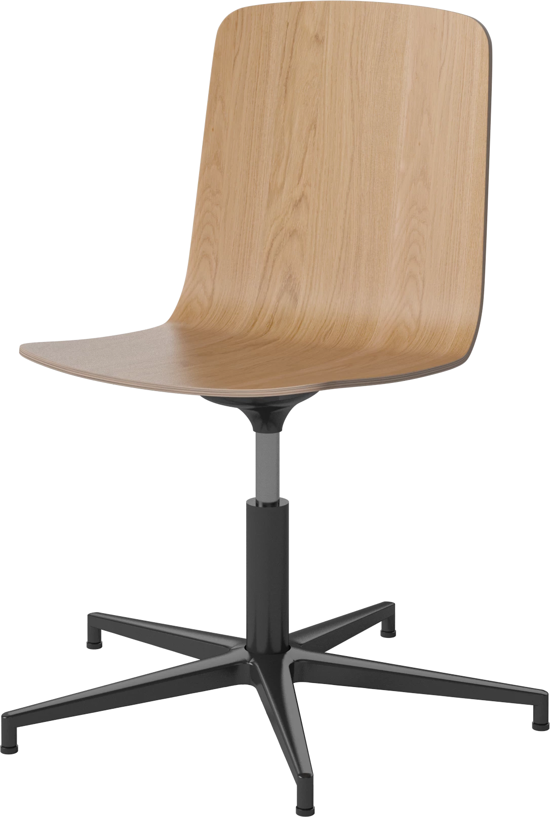 Palm office chair oak veneer with a black base