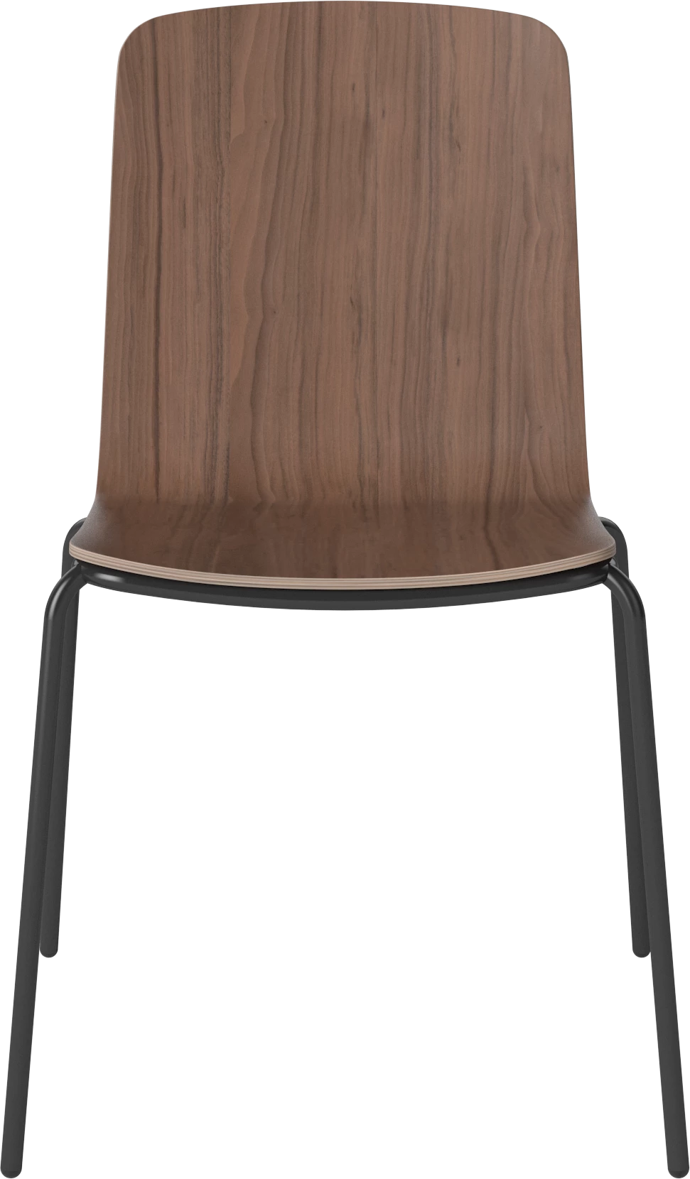 Palm chair nut veneer with a black base