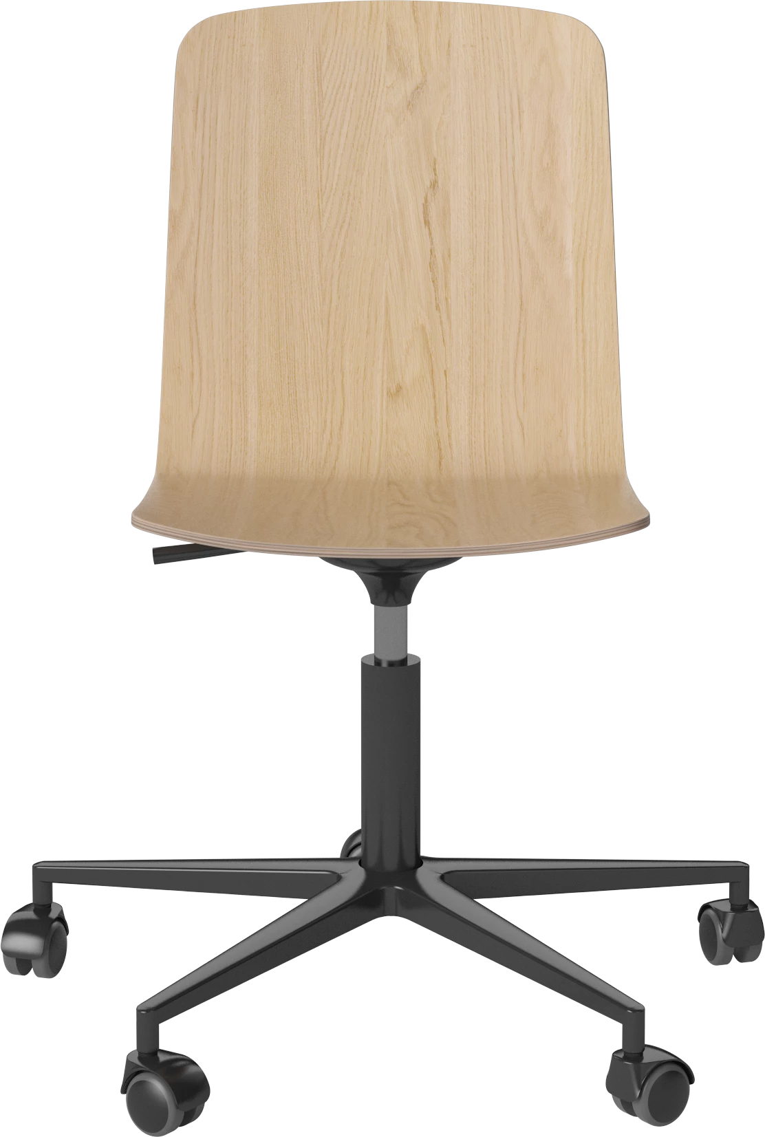 Palm office chair bleached veneer with a black base