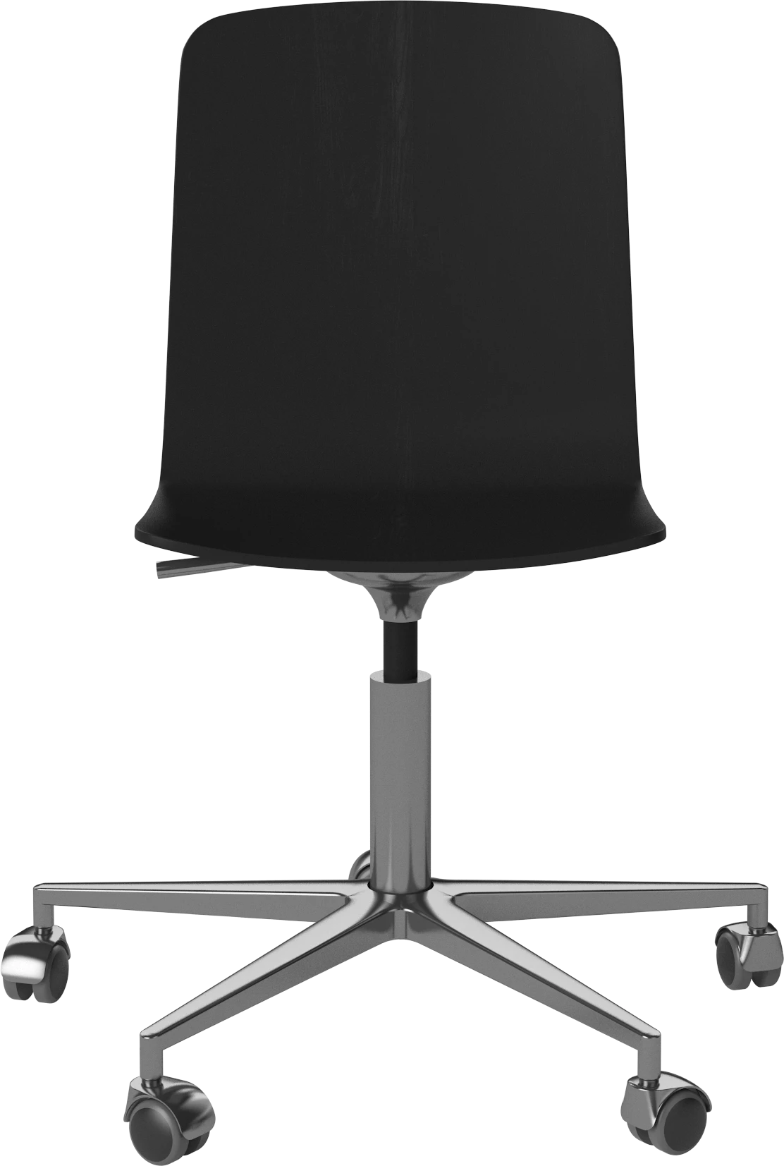 Palm office chair black veneer with a metal base