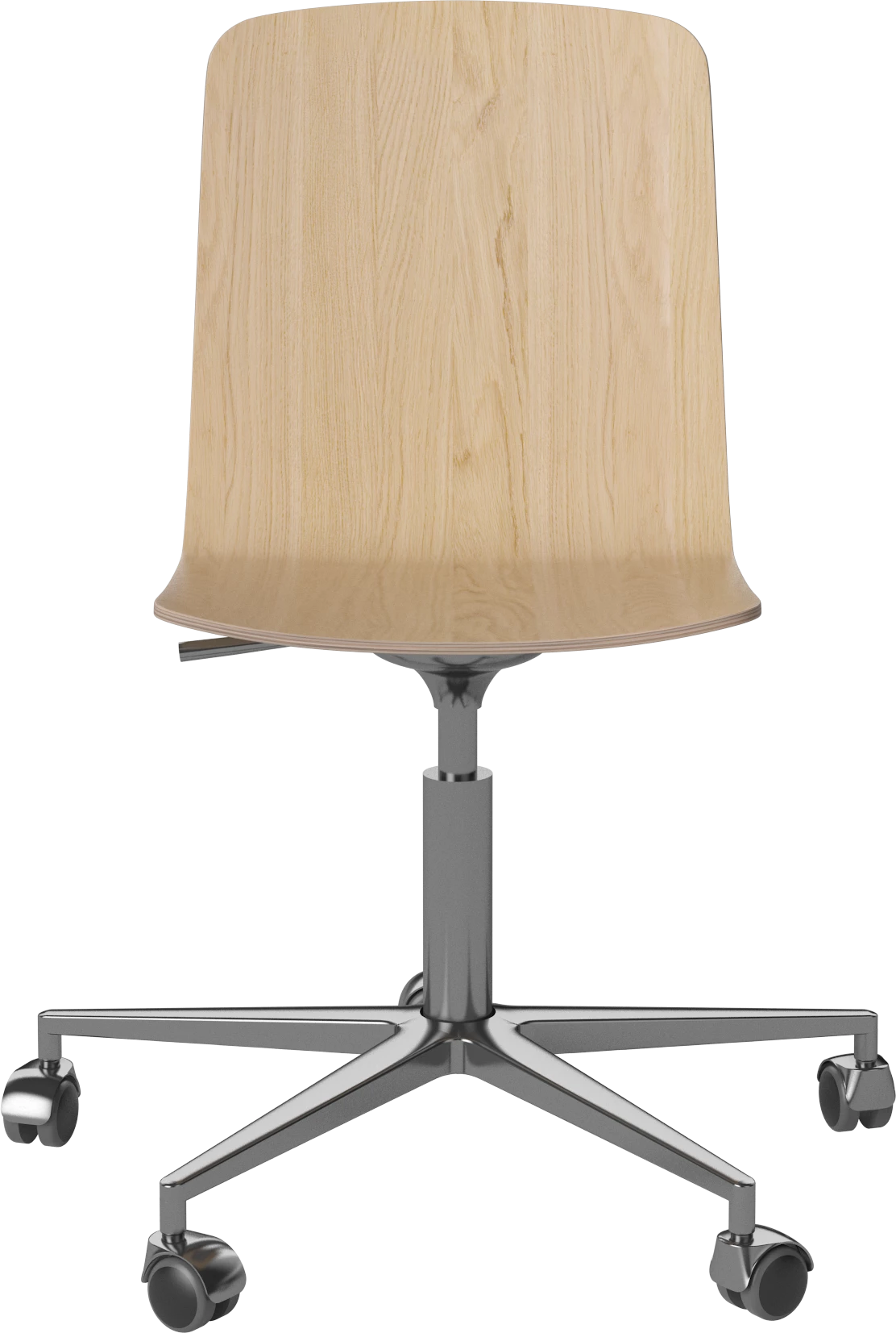 Palm office chair bleached veneer with a metal base