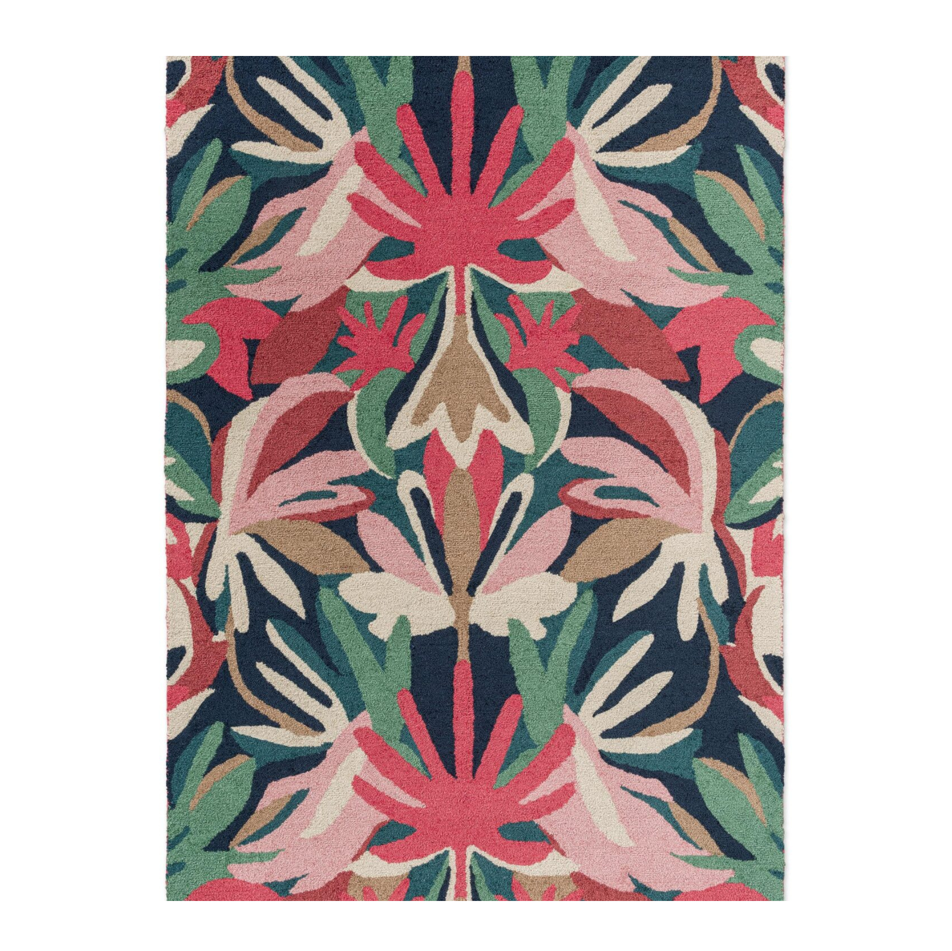 MELORA PINK Outdoor-Teppich grün-pink