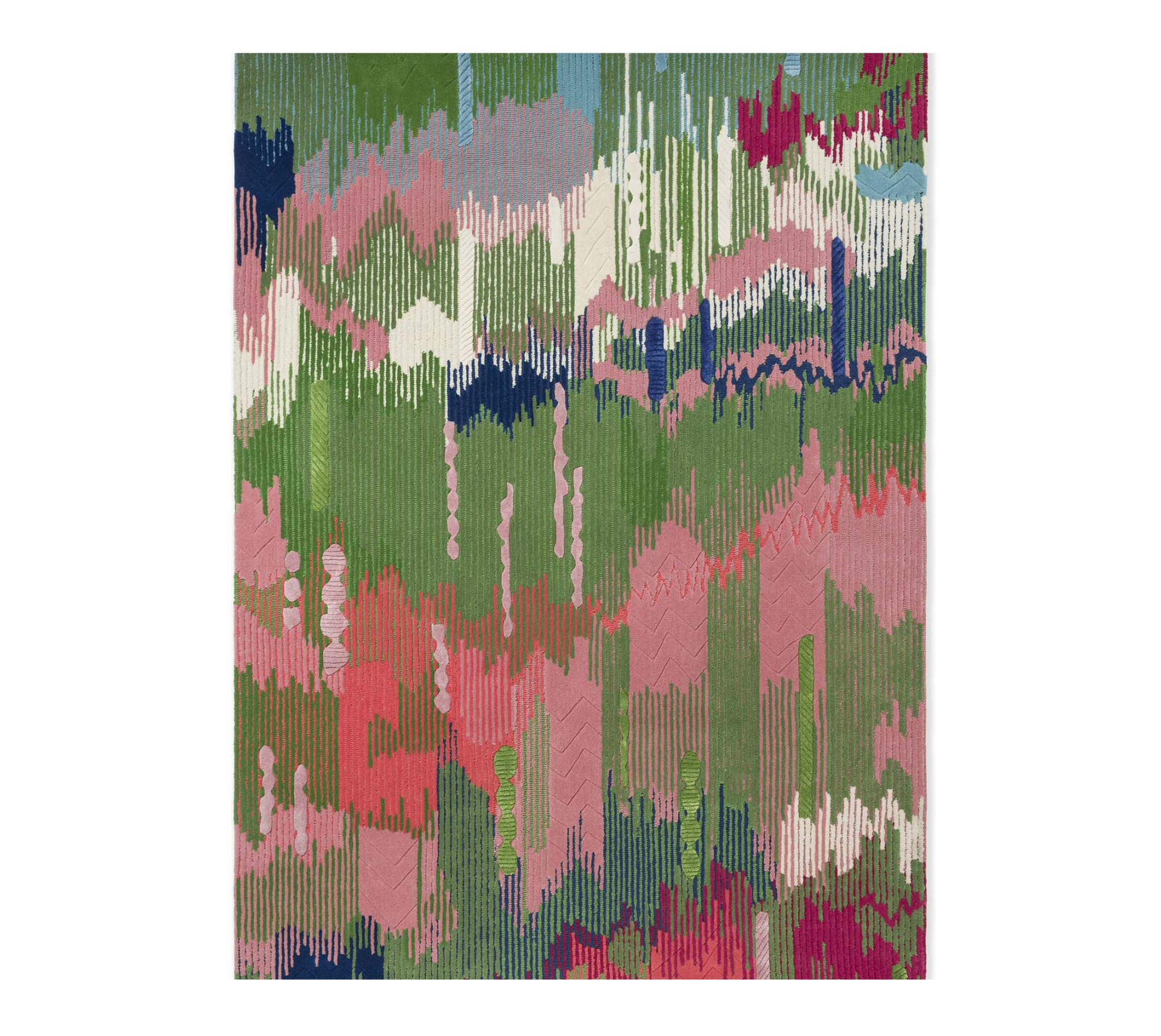 WILDERNESS PERIDOT EMERALD Teppich grün-pink