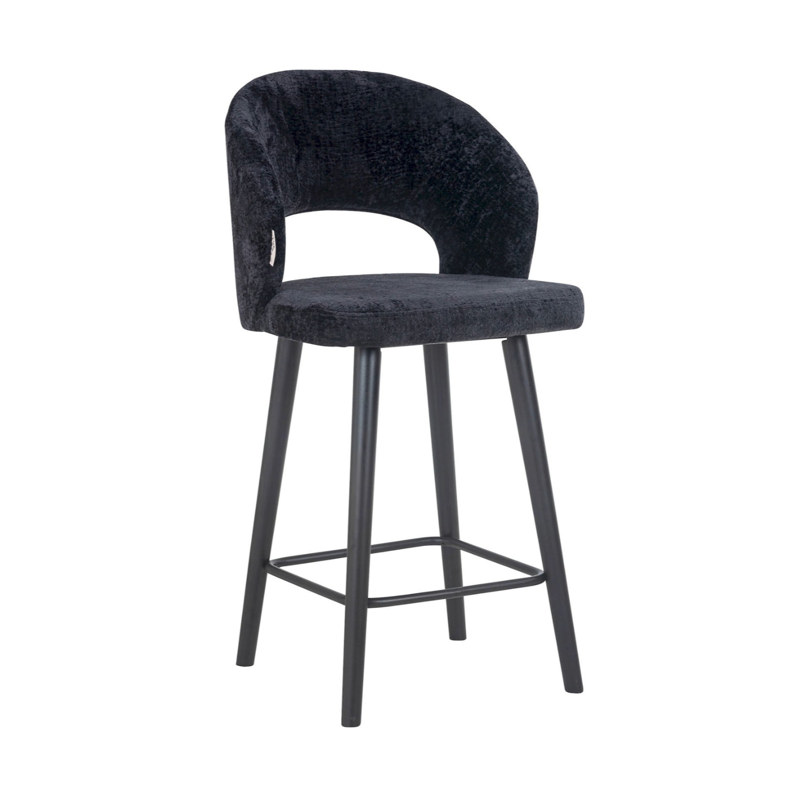 Krzesło barowe SAVOY czarny szenil Richmond Interiors 100 cm   Eye on Design