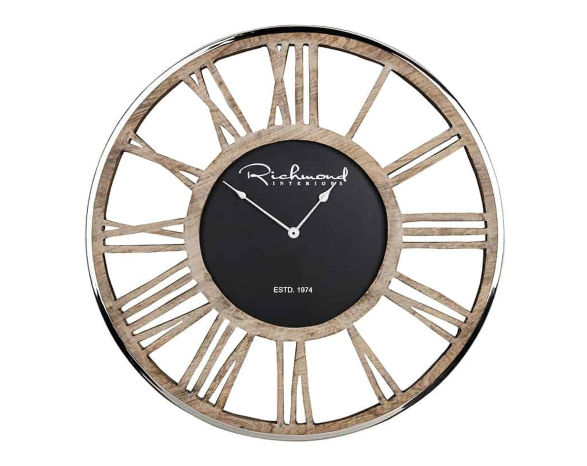 Zegar ścienny JOHNSON drewno i metal Richmond Interiors    Eye on Design