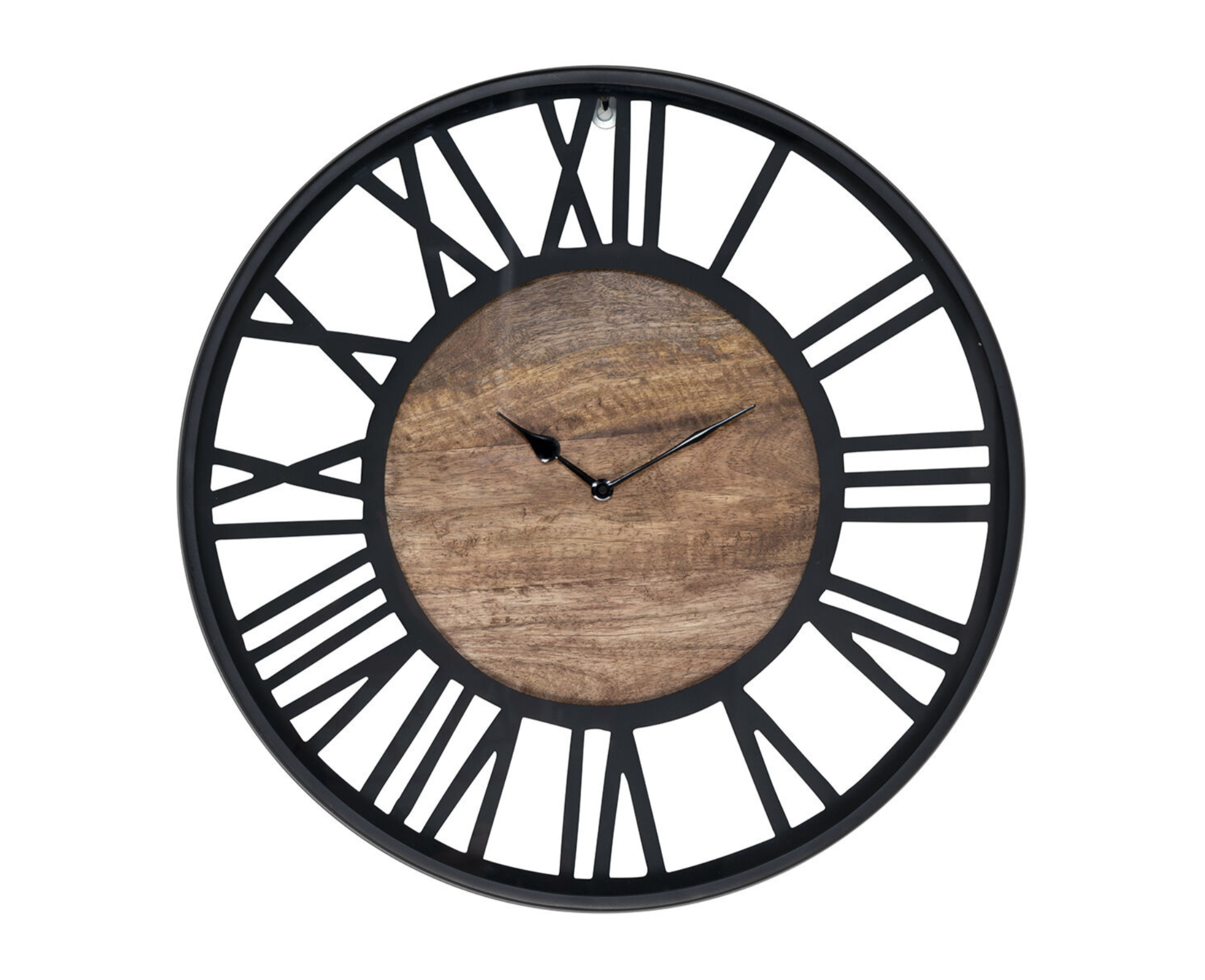 Zegar ścienny SCOTT drewno mango z czarnym Richmond Interiors    Eye on Design