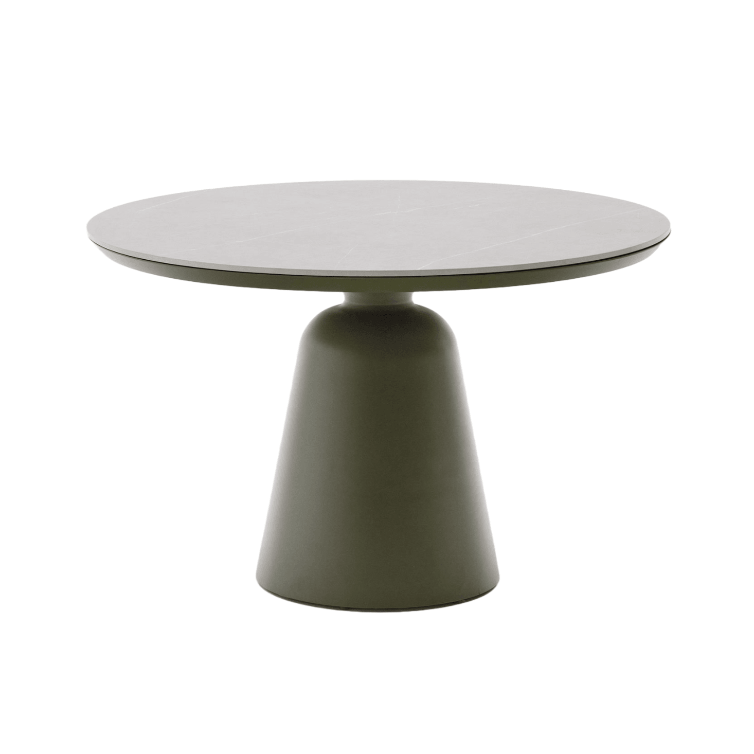stół okrągły ogrodowy TUDOS szary z ceramicznym blatem