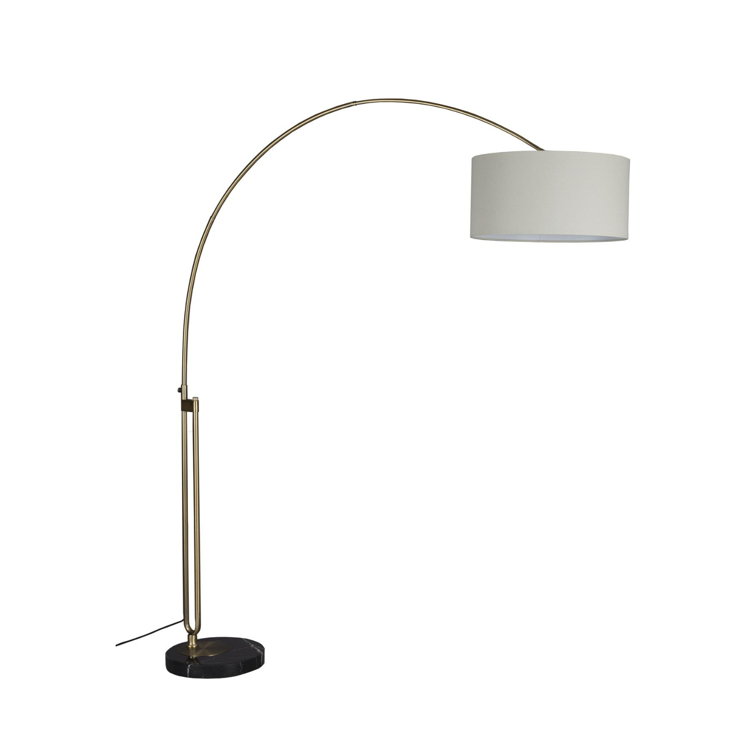 Archie Beige Stehlampe mit schwarzem Marmor