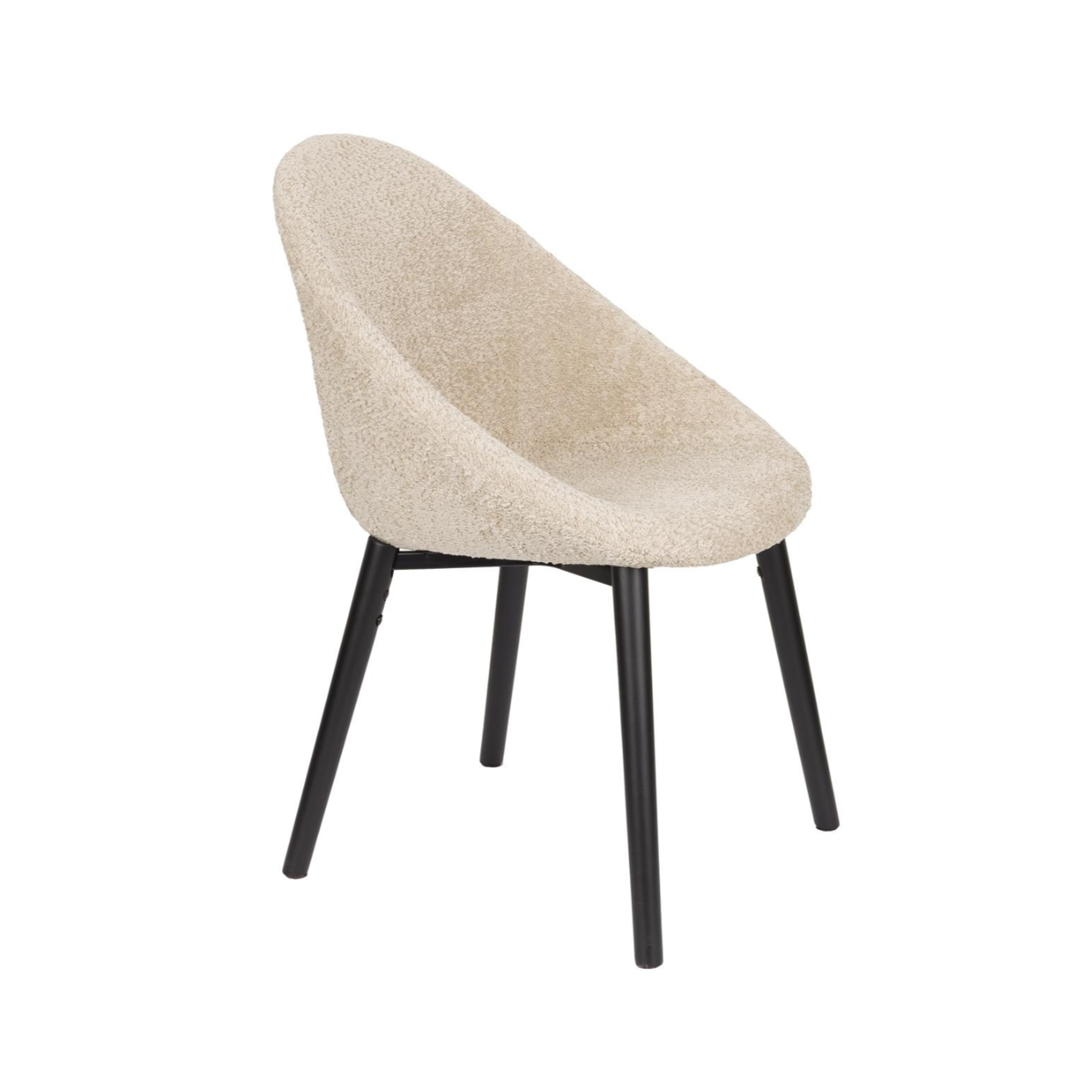 Fenna beige chair with a black base