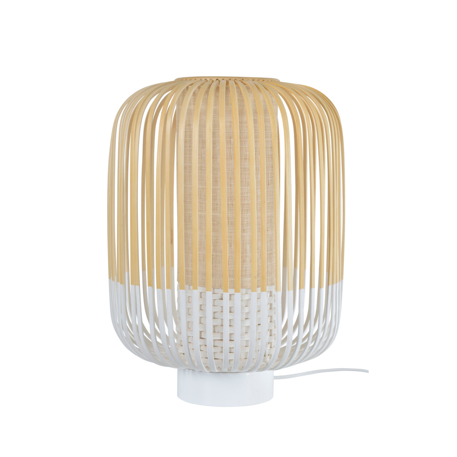 Bamboo white table lamp