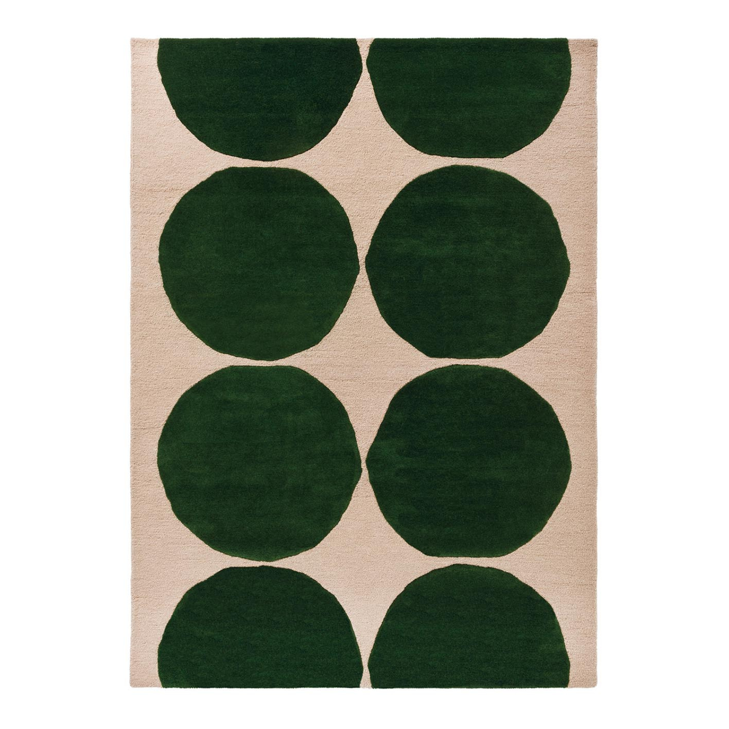 Isot kivet green rug with beige