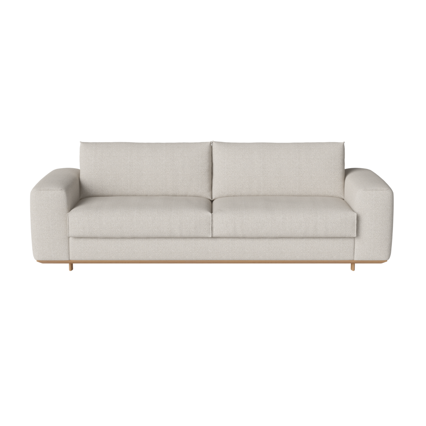 Gelöste 3-Sitzer-Sofa-Basis aus Eichenholz