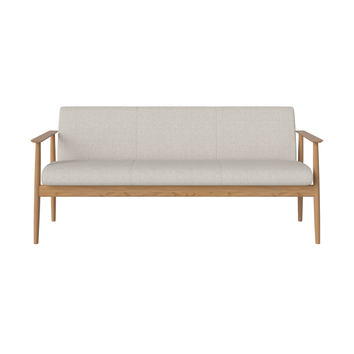 Upholstered sofa Visti base of oak wood