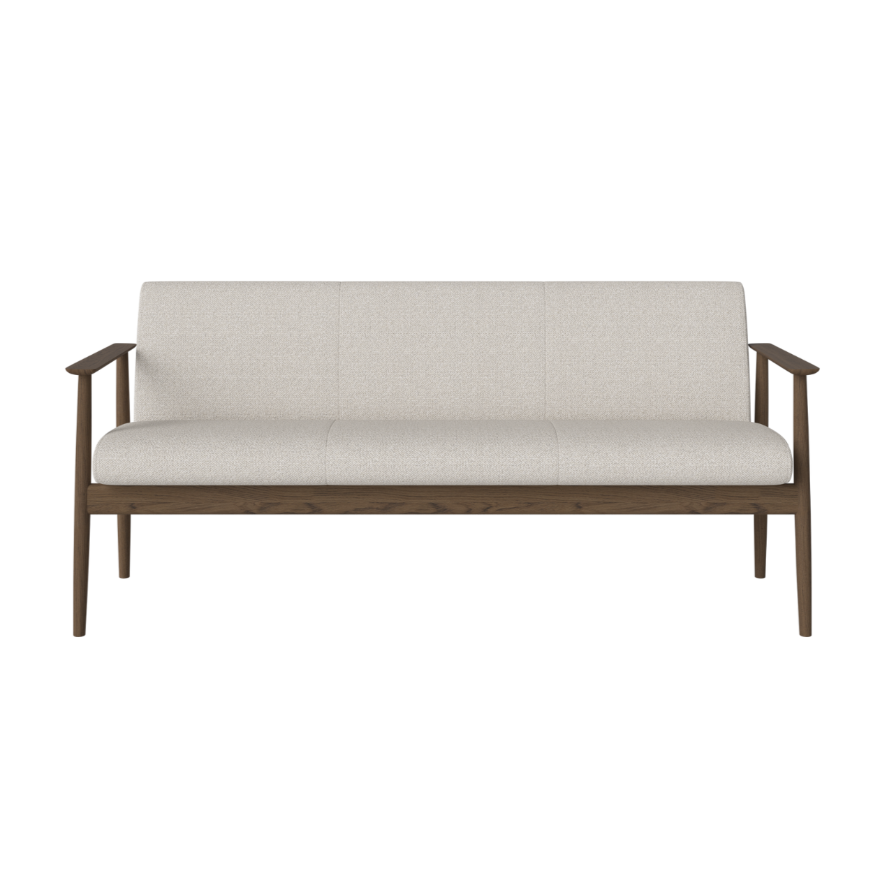 VISTI Upholstered sofa base made of dark oak wood