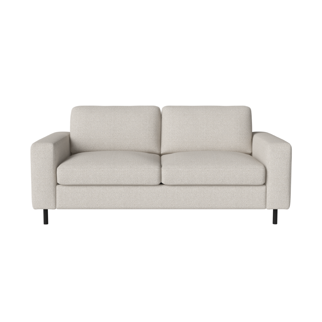 Skandinavien 2-Personen-Sofa Black Metall Basis