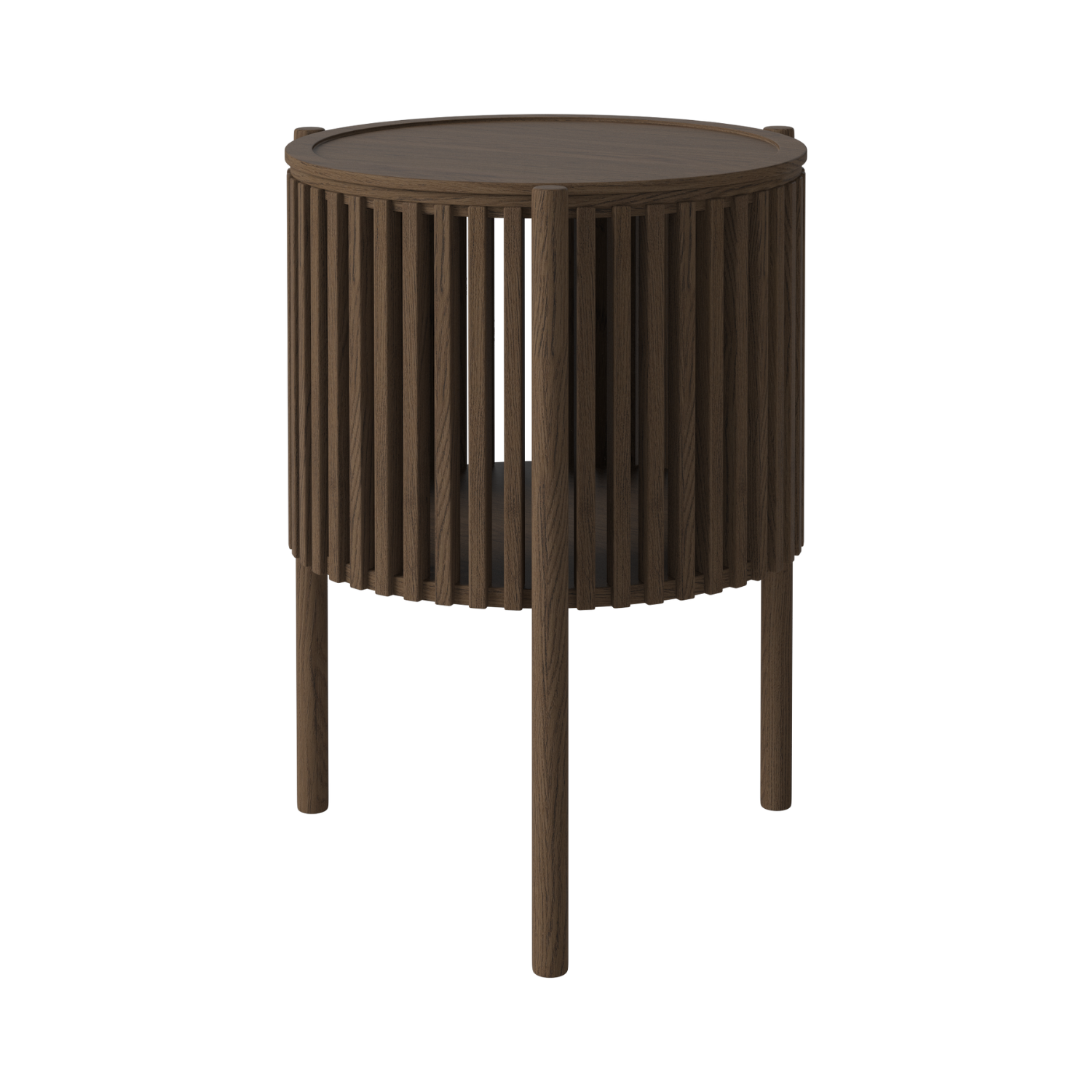 Side table story dark oak wood