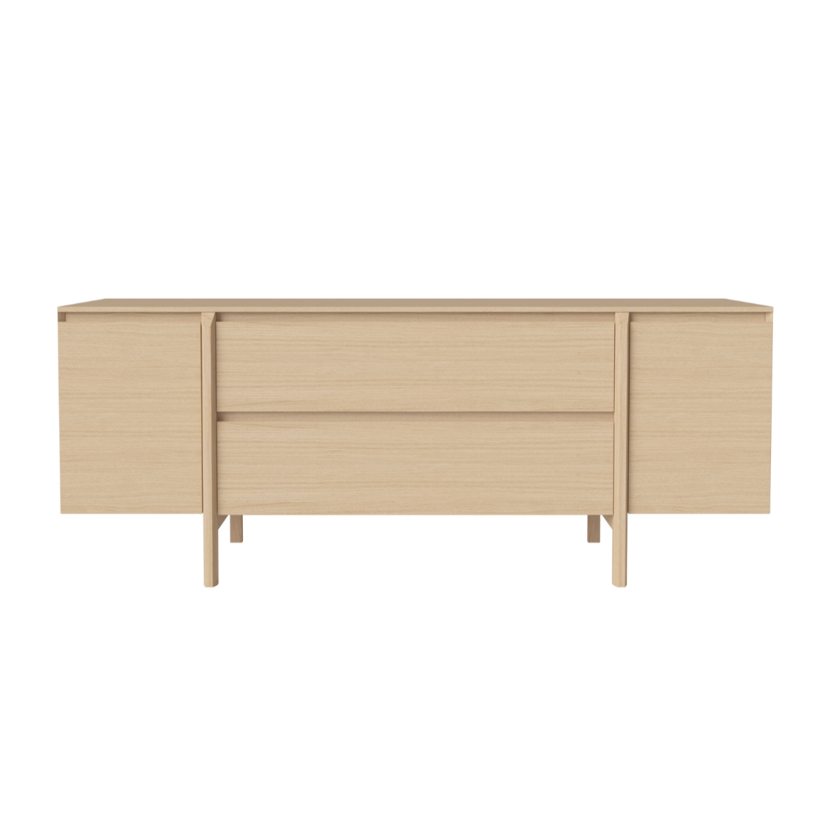 DAIIA chest of drawers whitened oak wood