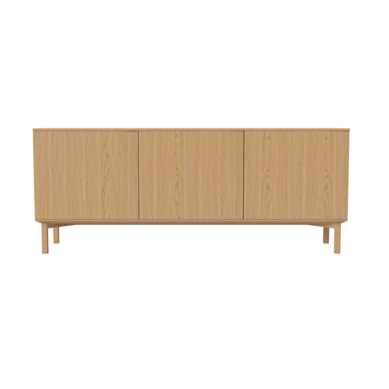 Silent sideboard oak wood with a wooden base