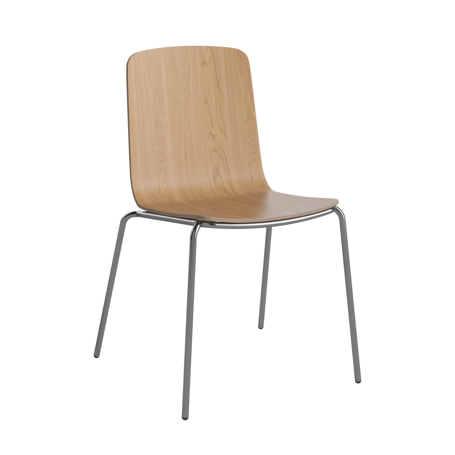 Palm chair Oak veneer with a metal base