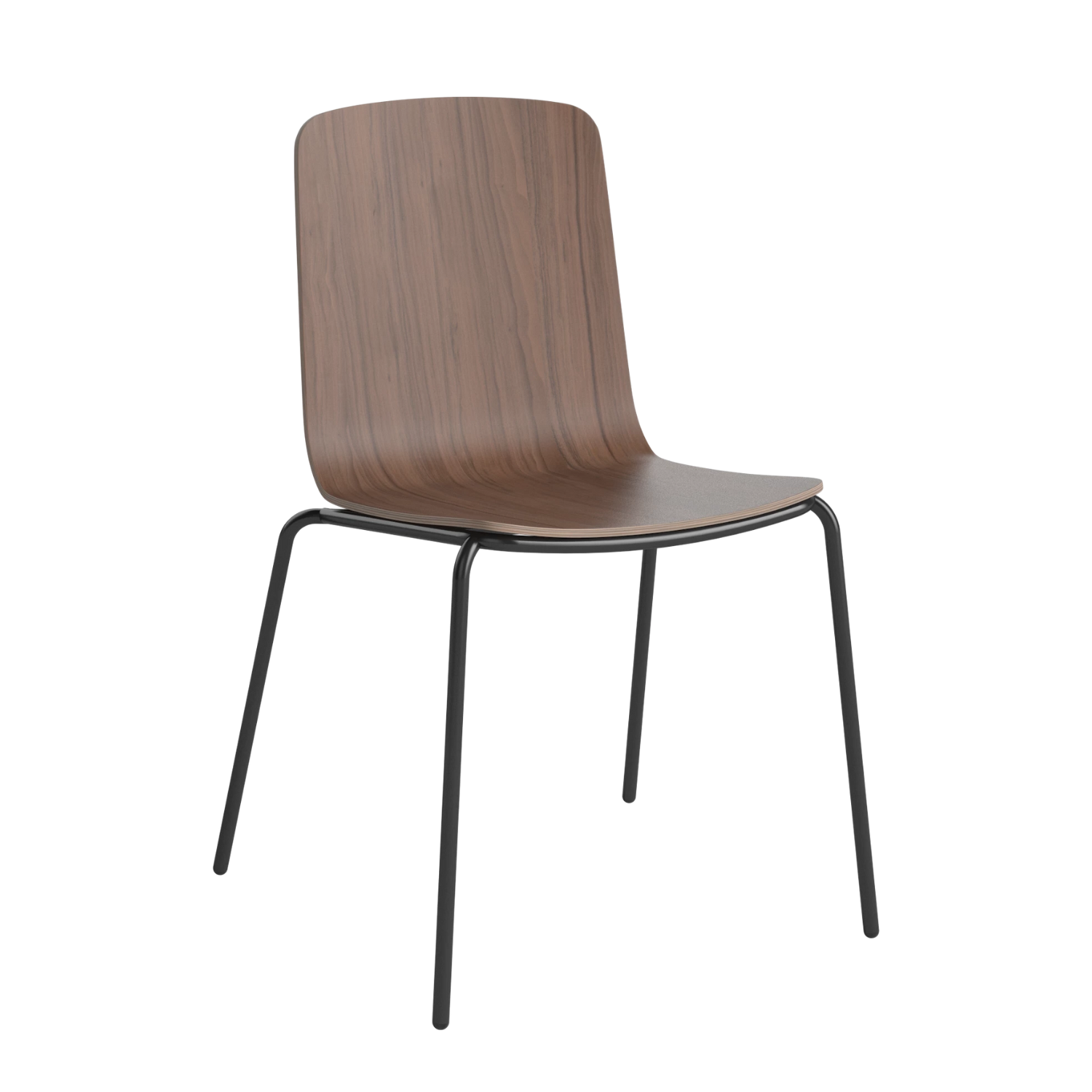 Palm chair nut veneer with a black base