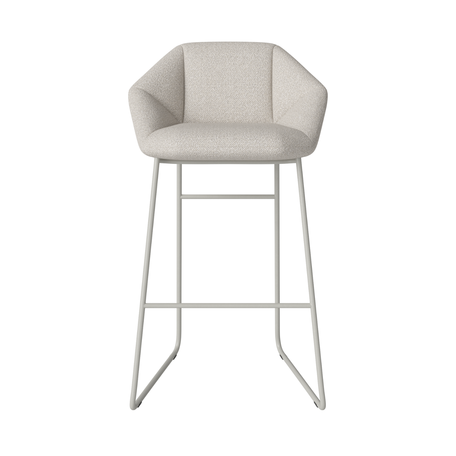 Bar chair kimono base made of gray -patented steel