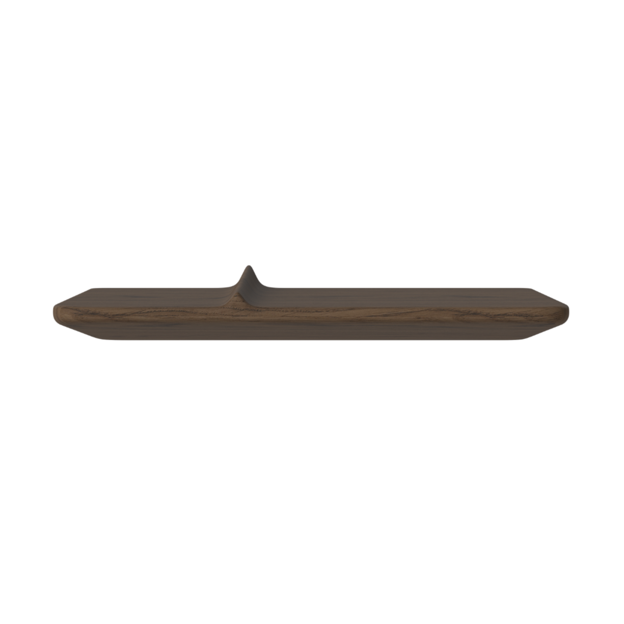 Wave shelf dark oak wood