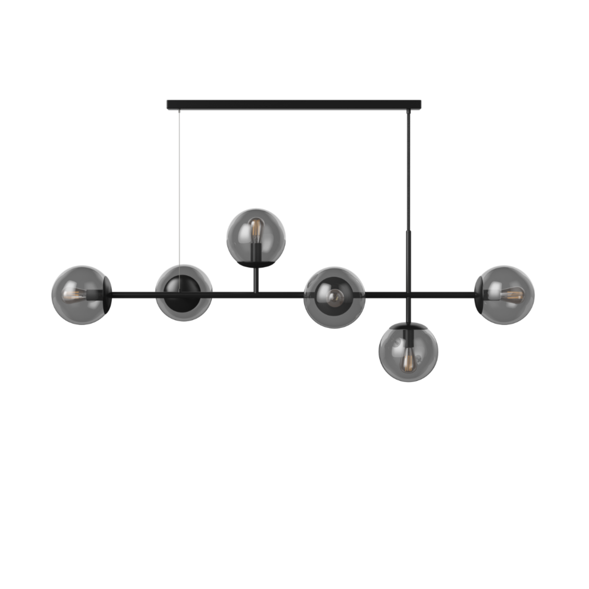 Black orb chandelier