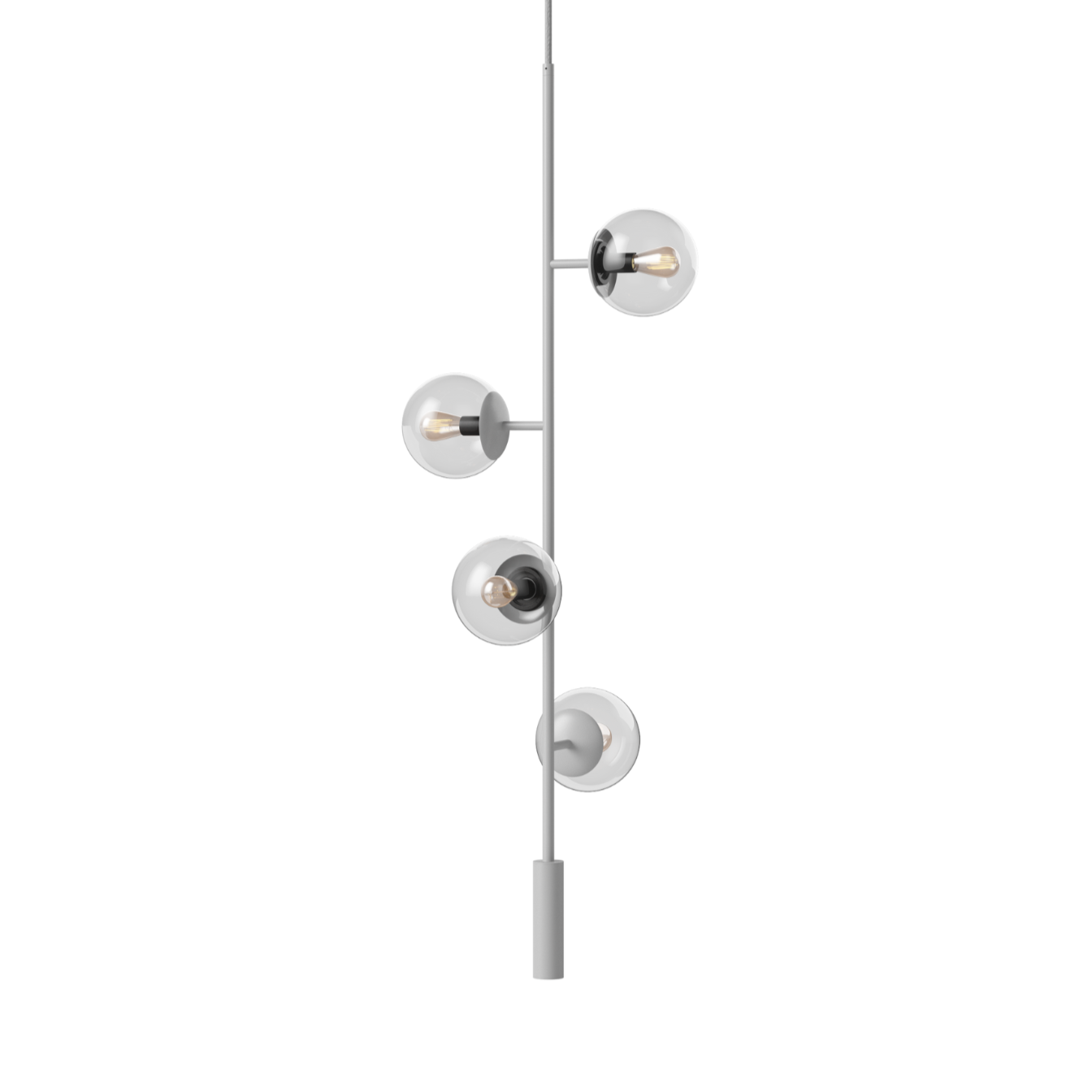 Hanging lamp orb lounge gray